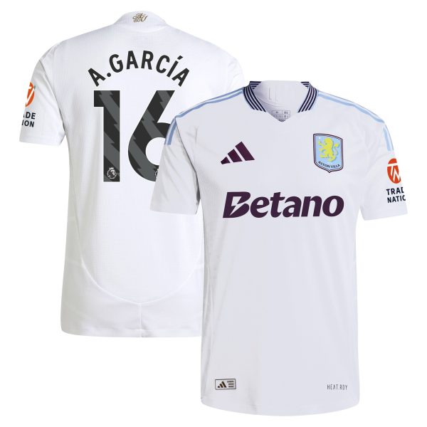 aston villa adidas away authentic shirt 2024-25 with a.garcía 16 printing Collection | Aston Villa Jerseys for True Fans