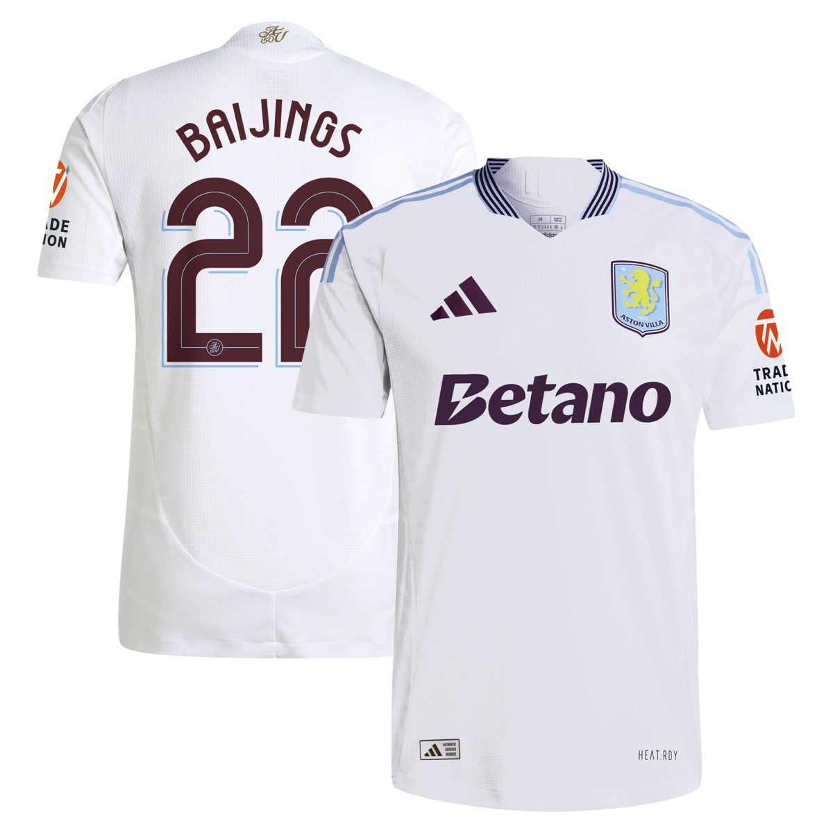 aston villa adidas away authentic shirt 2024-25 with baijings 22 cup printing Collection | Aston Villa Jerseys for True Fans