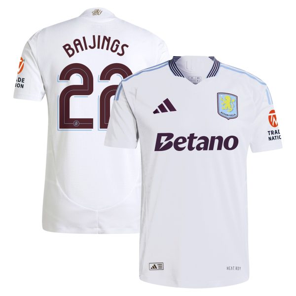aston villa adidas away authentic shirt 2024-25 with baijings 22 cup printing Collection | Aston Villa Jerseys for True Fans