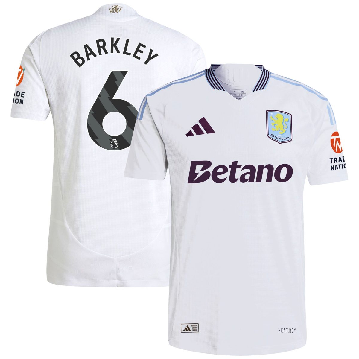 aston villa adidas away authentic shirt 2024-25 with barkley 6 printing Collection | Aston Villa Jerseys for True Fans