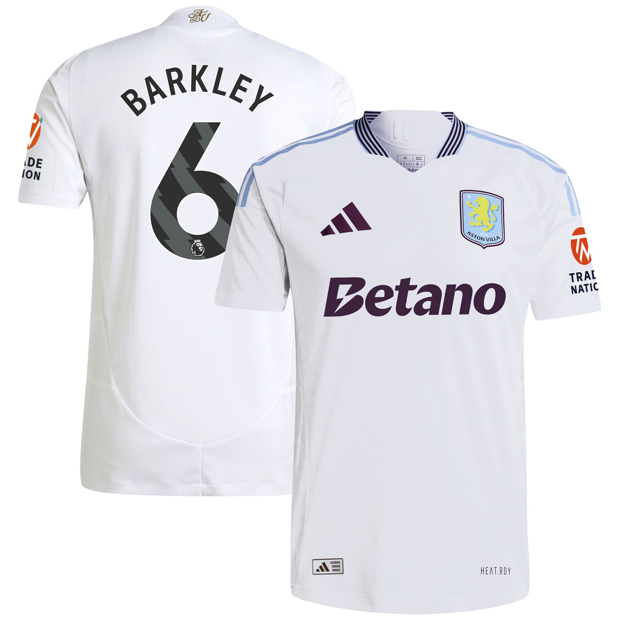 aston villa adidas away authentic shirt 2024-25 with barkley 6 printing Collection | Aston Villa Jerseys for True Fans