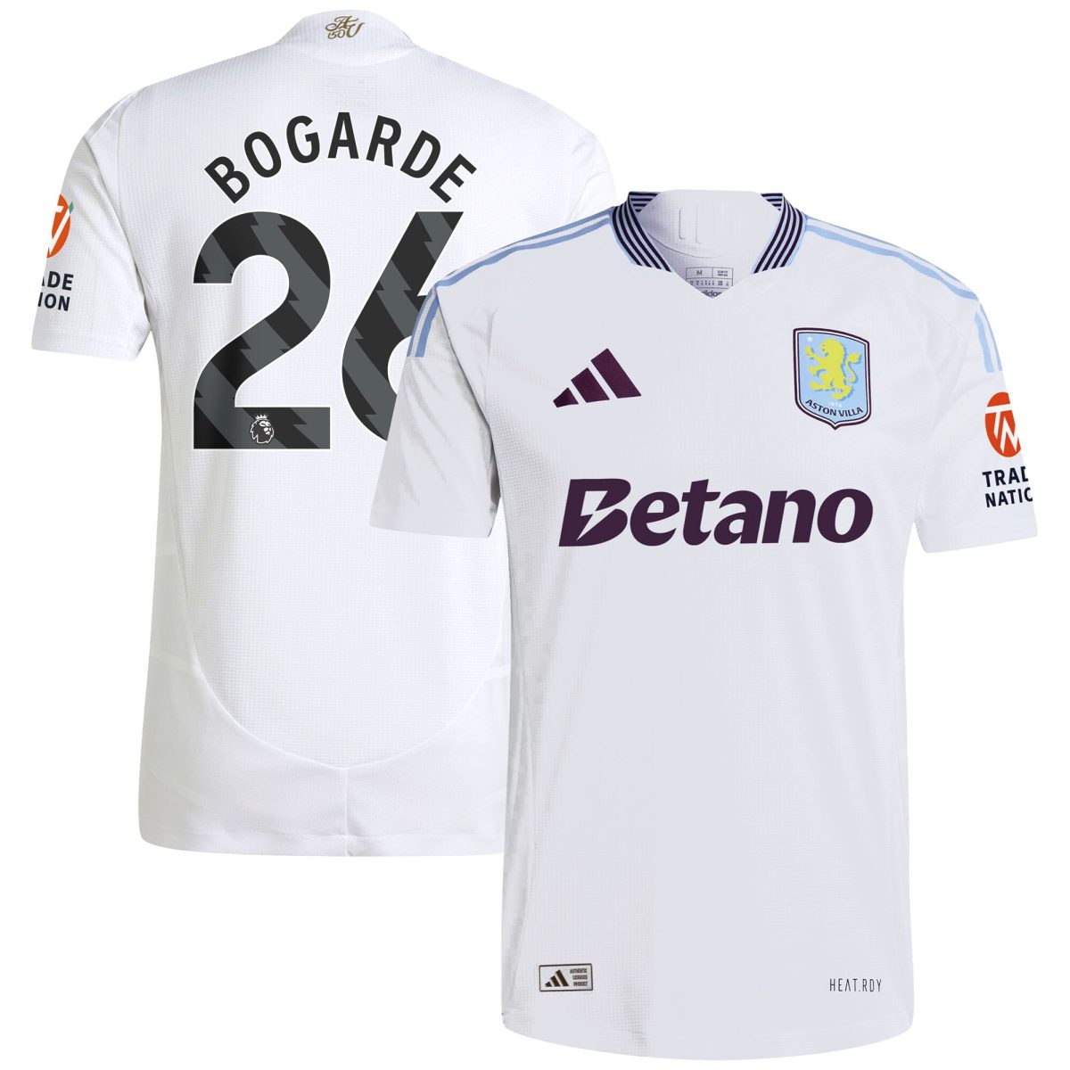aston villa adidas away authentic shirt 2024-25 with bogarde 26 printing Collection | Aston Villa Jerseys for True Fans