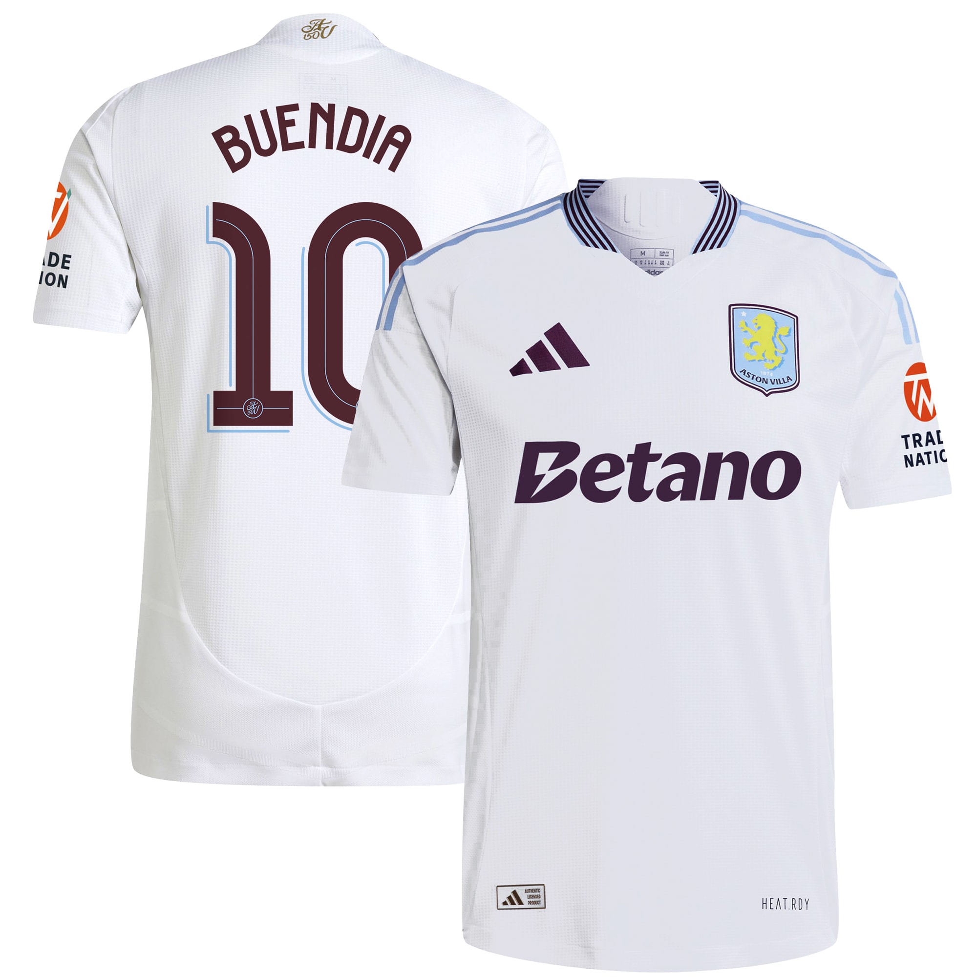 aston villa adidas away authentic shirt 2024-25 with buendia 10 cup printing Collection | Aston Villa Jerseys for True Fans