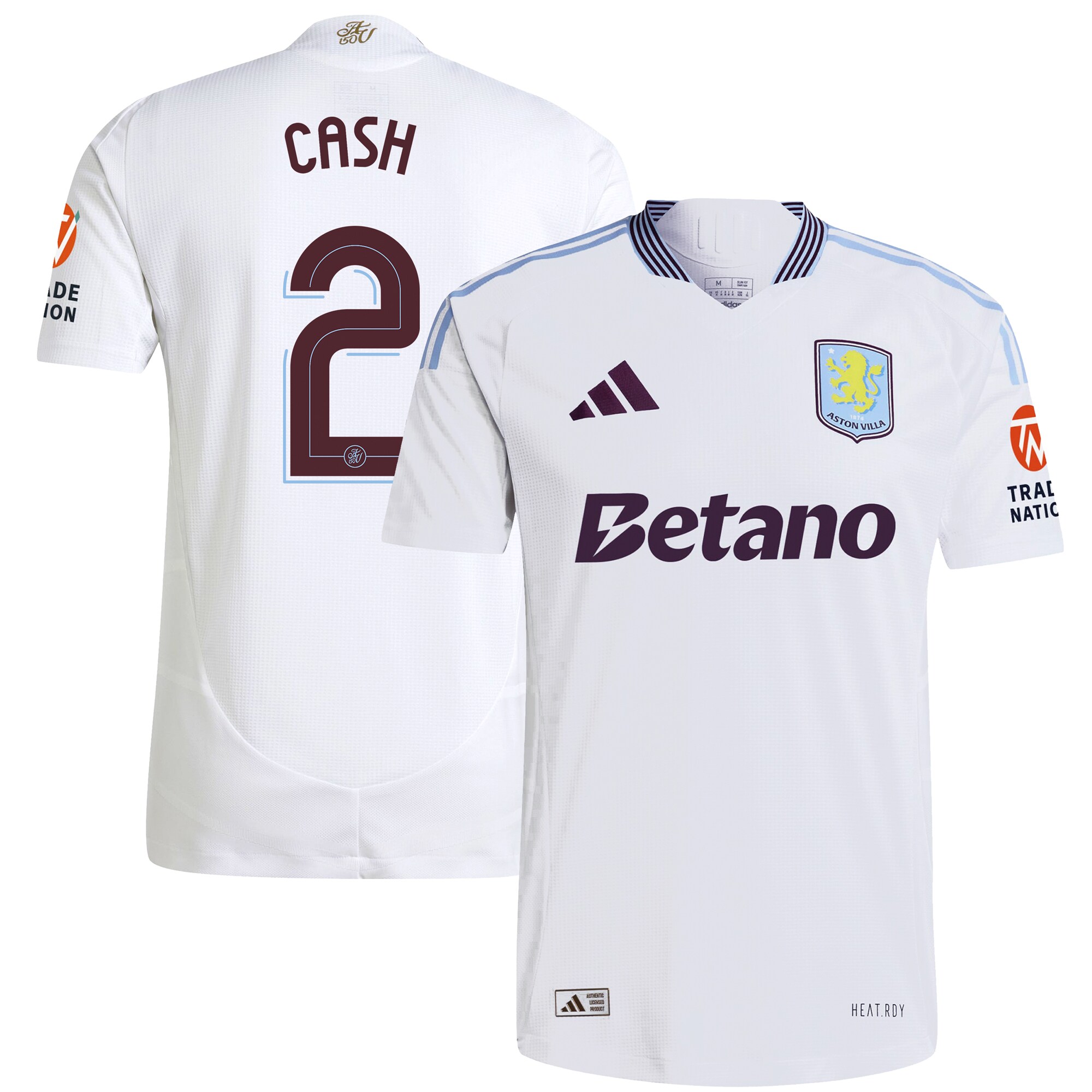 aston villa adidas away authentic shirt 2024-25 with cash 2 cup printing Collection | Aston Villa Jerseys for True Fans