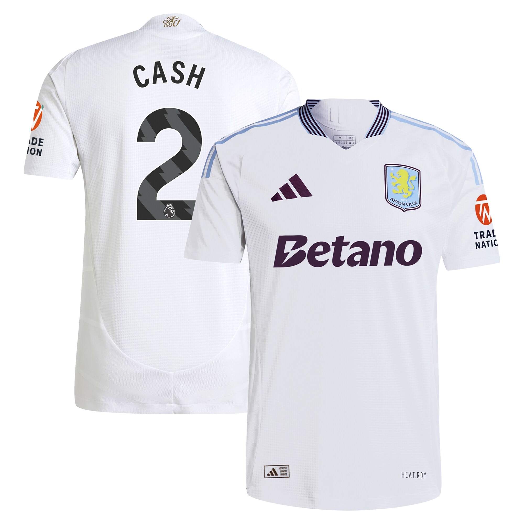 aston villa adidas away authentic shirt 2024-25 with cash 2 printing Collection | Aston Villa Jerseys for True Fans
