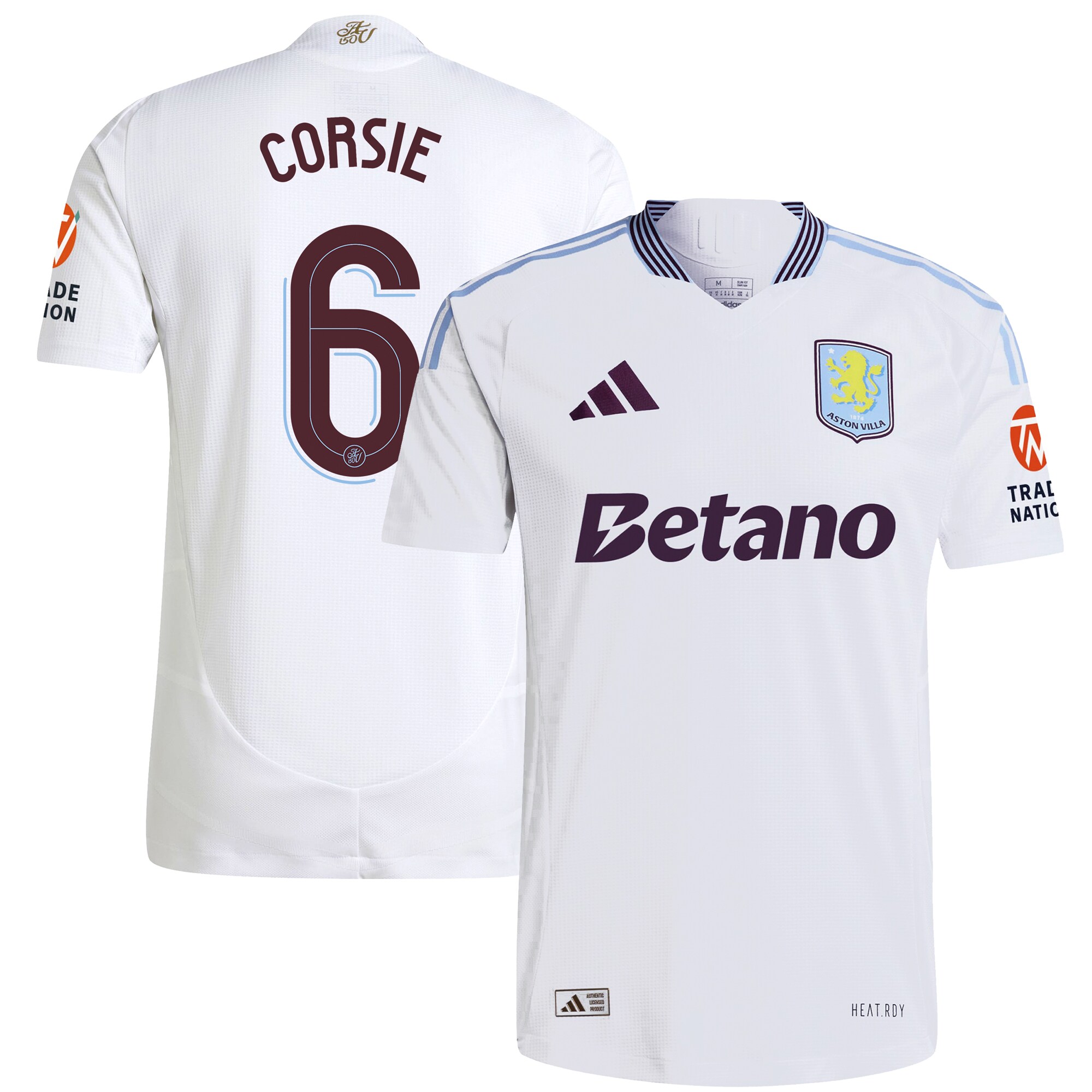 aston villa adidas away authentic shirt 2024-25 with corsie 6 cup printing Collection | Aston Villa Jerseys for True Fans