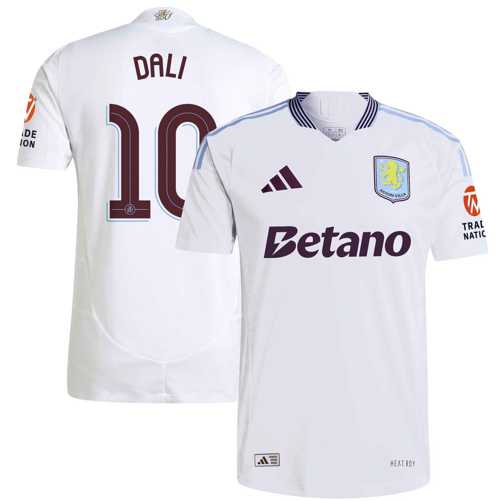 aston villa adidas away authentic shirt 2024-25 with dali 10 cup printing Collection | Aston Villa Jerseys for True Fans