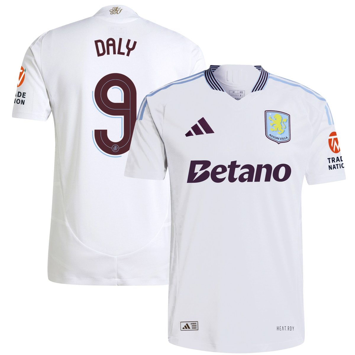 aston villa adidas away authentic shirt 2024-25 with daly 9 cup printing Collection | Aston Villa Jerseys for True Fans