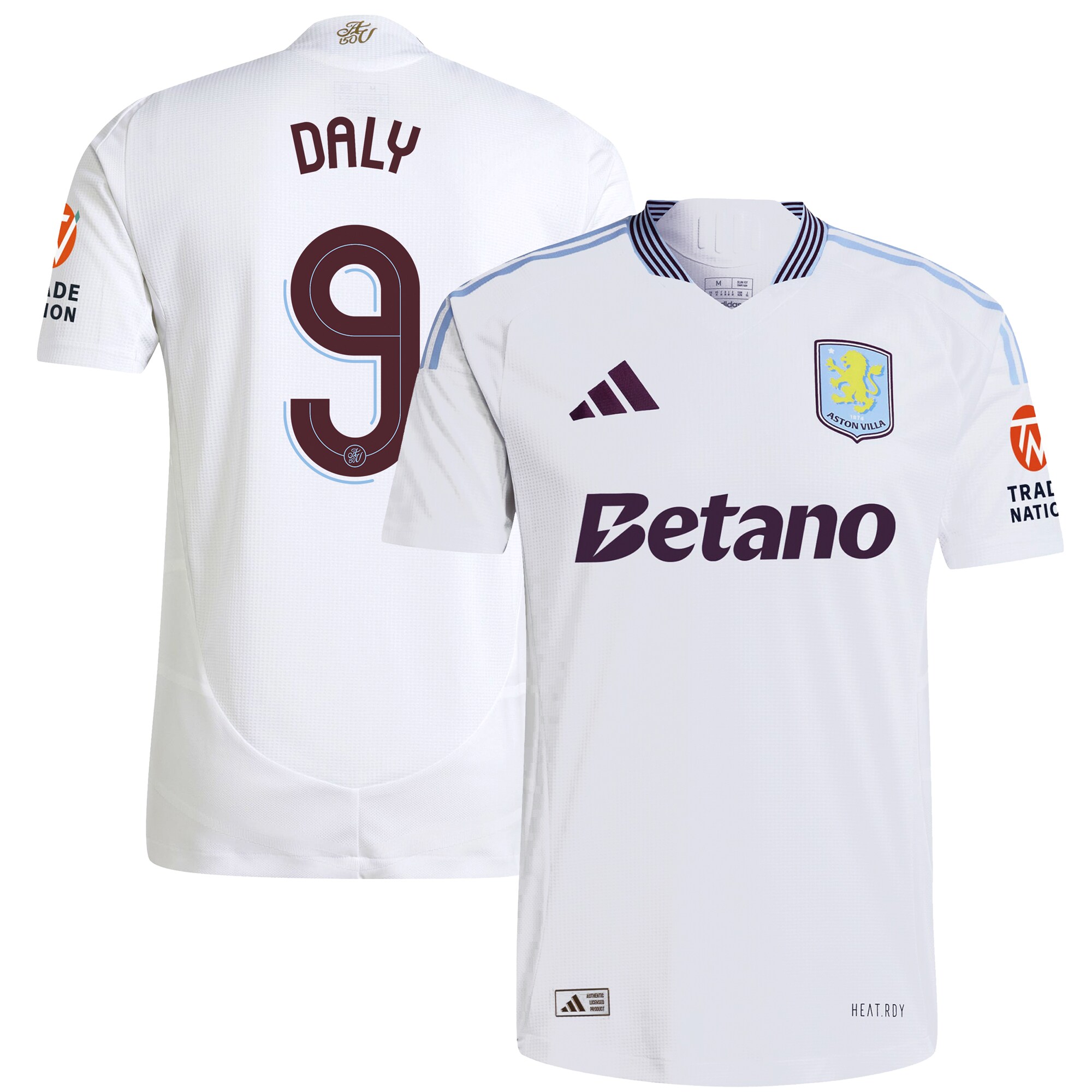 aston villa adidas away authentic shirt 2024-25 with daly 9 cup printing Collection | Aston Villa Jerseys for True Fans