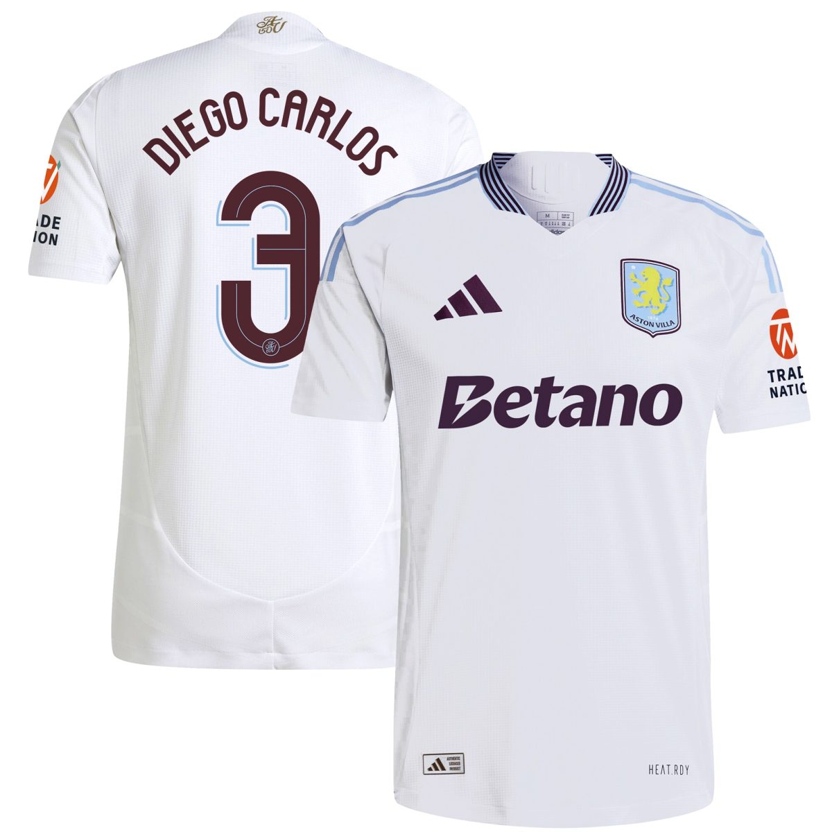 aston villa adidas away authentic shirt 2024-25 with diego carlos 3 cup printing Collection | Aston Villa Jerseys for True Fans