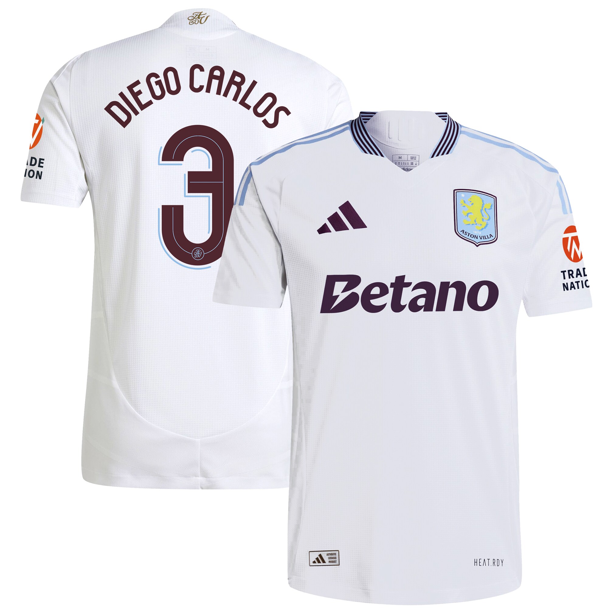 aston villa adidas away authentic shirt 2024-25 with diego carlos 3 cup printing Collection | Aston Villa Jerseys for True Fans