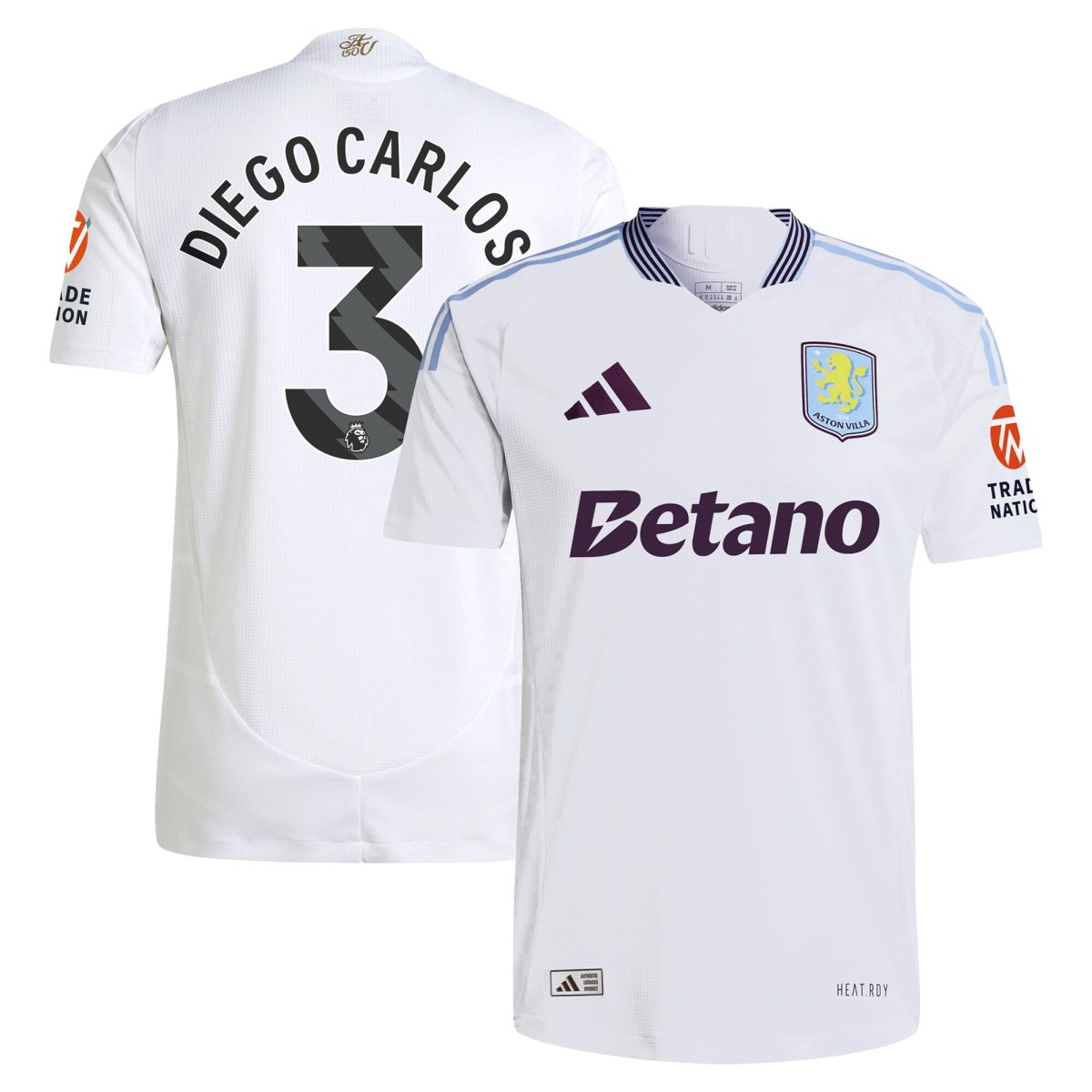 aston villa adidas away authentic shirt 2024-25 with diego carlos 3 printing Collection | Aston Villa Jerseys for True Fans