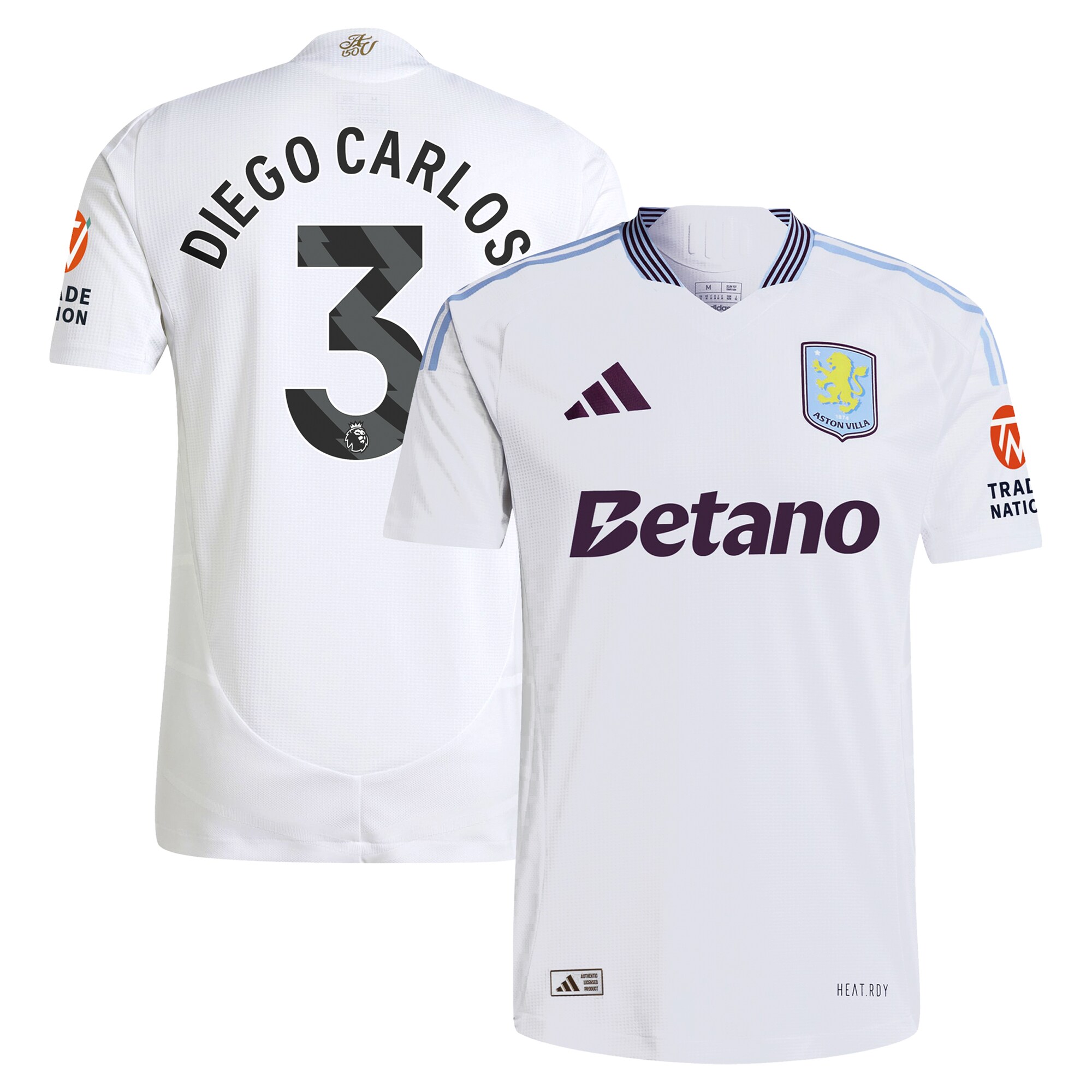 aston villa adidas away authentic shirt 2024-25 with diego carlos 3 printing Collection | Aston Villa Jerseys for True Fans