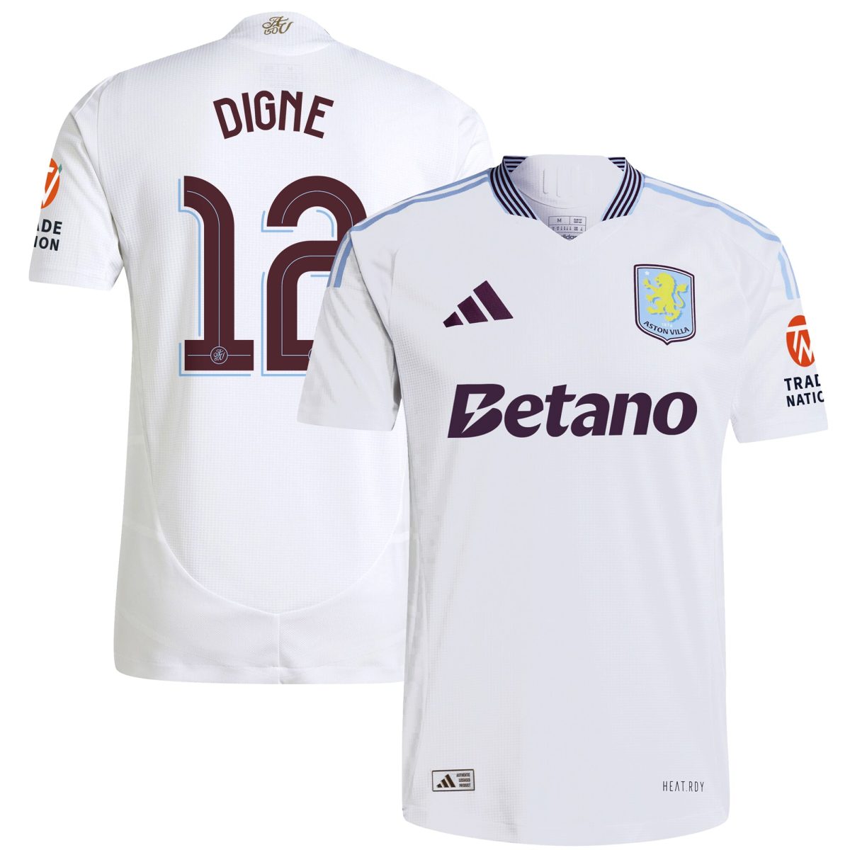 aston villa adidas away authentic shirt 2024-25 with digne 12 cup printing Collection | Aston Villa Jerseys for True Fans