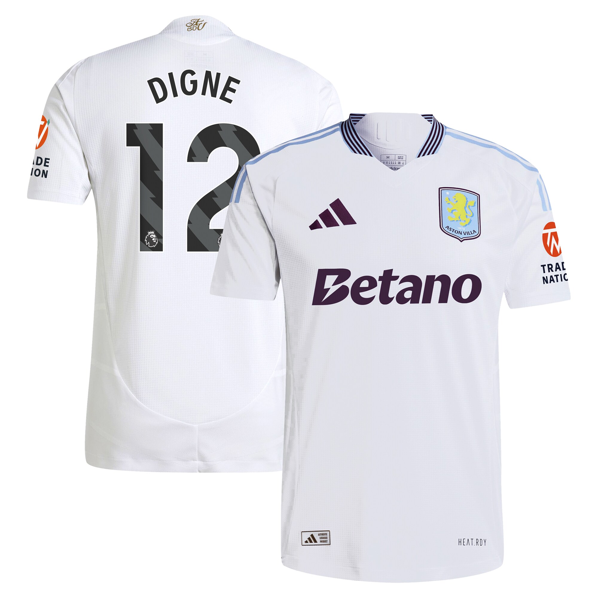 aston villa adidas away authentic shirt 2024-25 with digne 12 printing Collection | Aston Villa Jerseys for True Fans