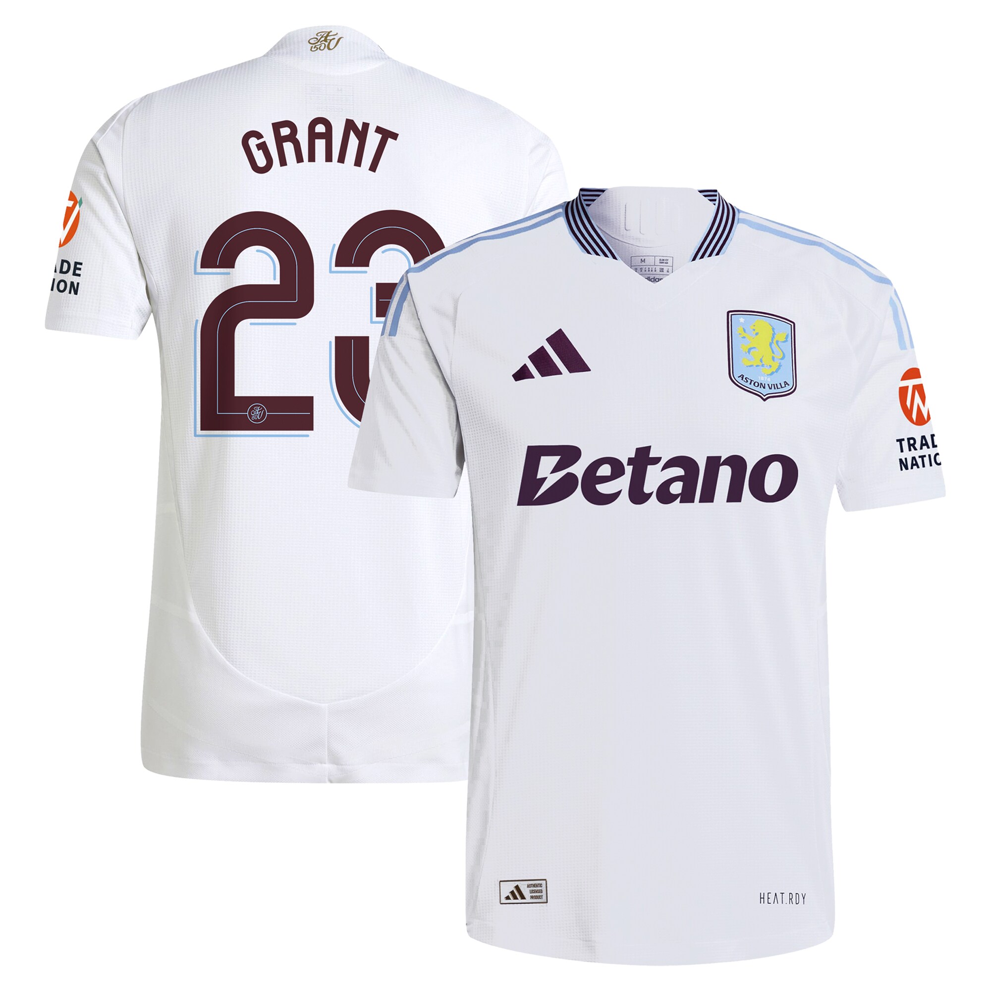 aston villa adidas away authentic shirt 2024-25 with grant 23 cup printing Collection | Aston Villa Jerseys for True Fans