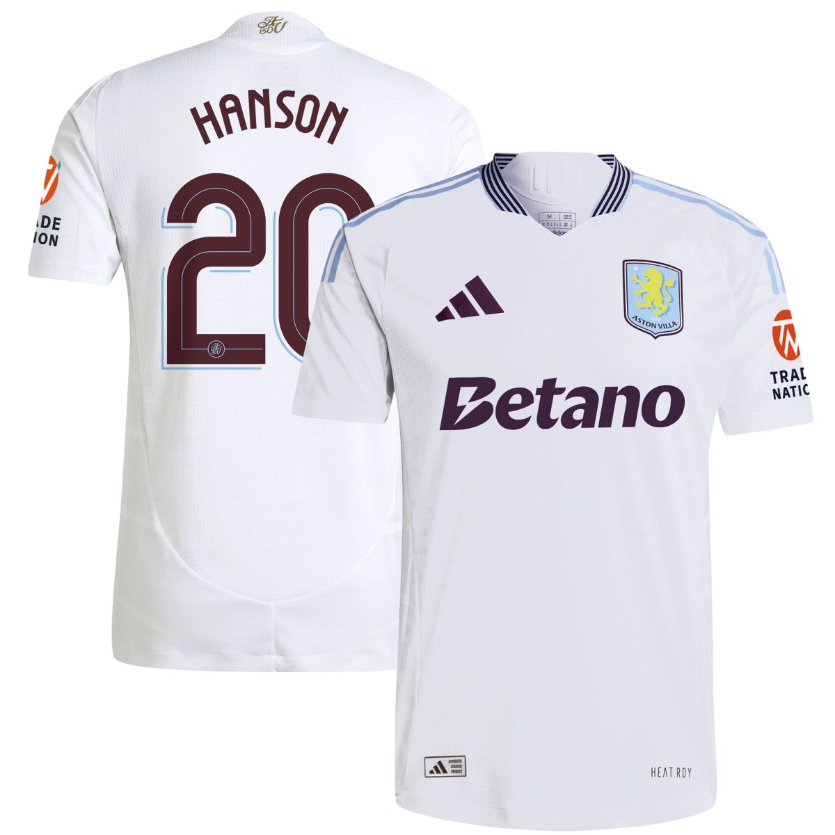 aston villa adidas away authentic shirt 2024-25 with hanson 20 cup printing Collection | Aston Villa Jerseys for True Fans
