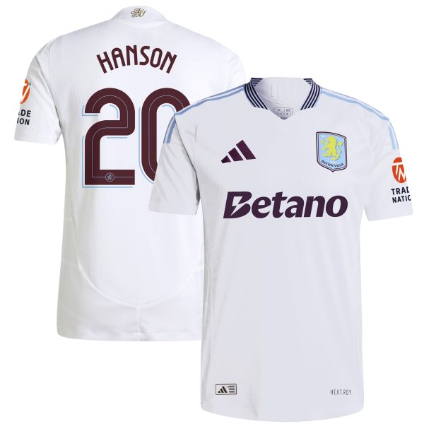 aston villa adidas away authentic shirt 2024-25 with hanson 20 cup printing Collection | Aston Villa Jerseys for True Fans