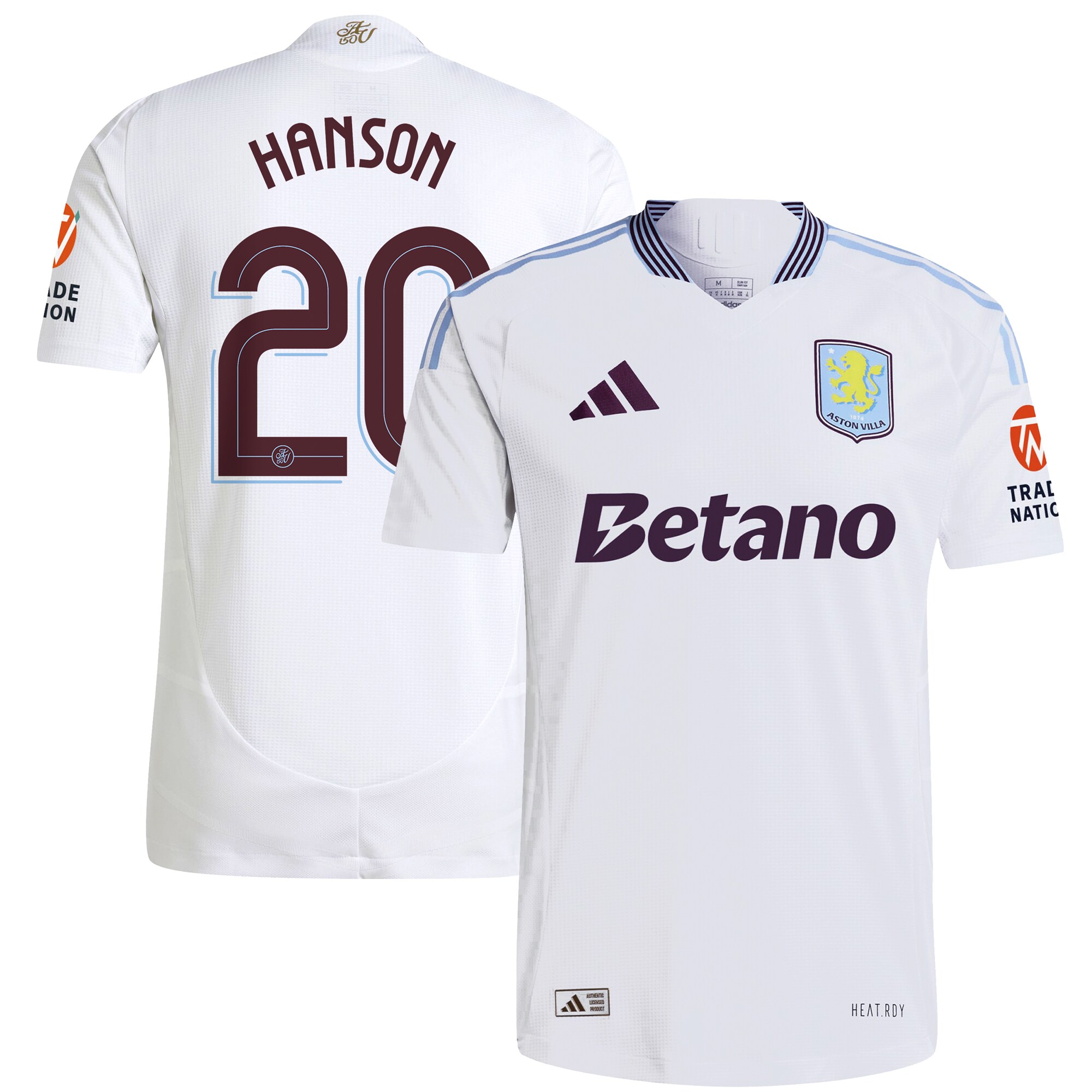 aston villa adidas away authentic shirt 2024-25 with hanson 20 cup printing Collection | Aston Villa Jerseys for True Fans