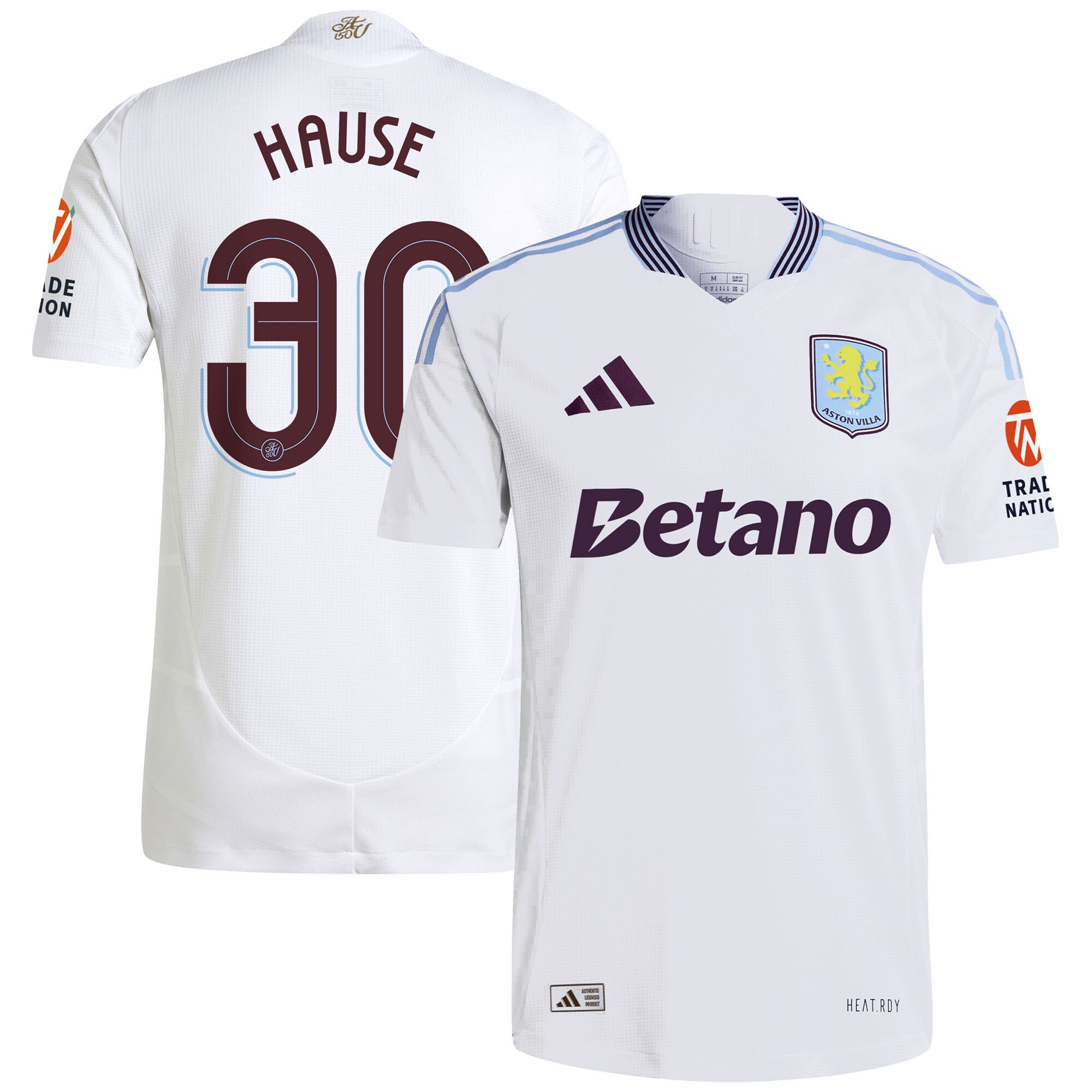 aston villa adidas away authentic shirt 2024-25 with hause 30 cup printing Collection | Aston Villa Jerseys for True Fans