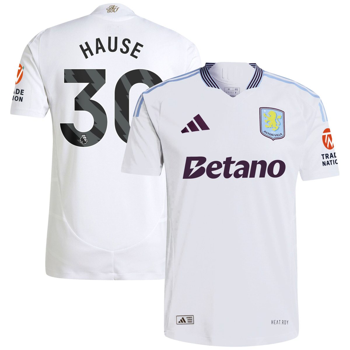 aston villa adidas away authentic shirt 2024-25 with hause 30 printing Collection | Aston Villa Jerseys for True Fans