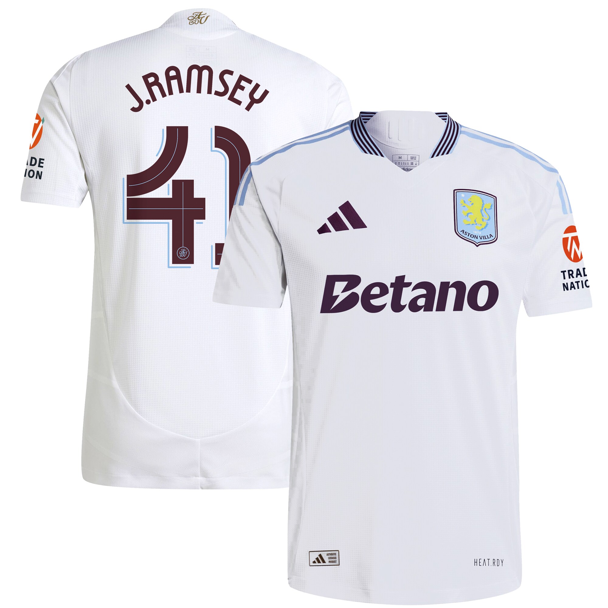 aston villa adidas away authentic shirt 2024-25 with j. ramsey 41 cup printing Collection | Aston Villa Jerseys for True Fans