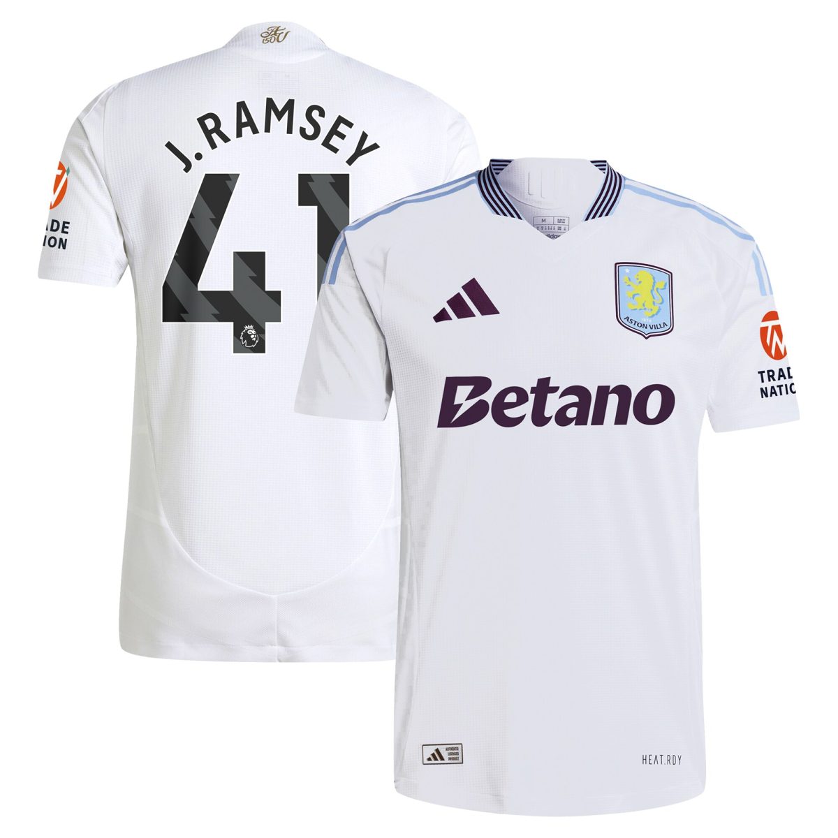 aston villa adidas away authentic shirt 2024-25 with j. ramsey 41 printing Collection | Aston Villa Jerseys for True Fans