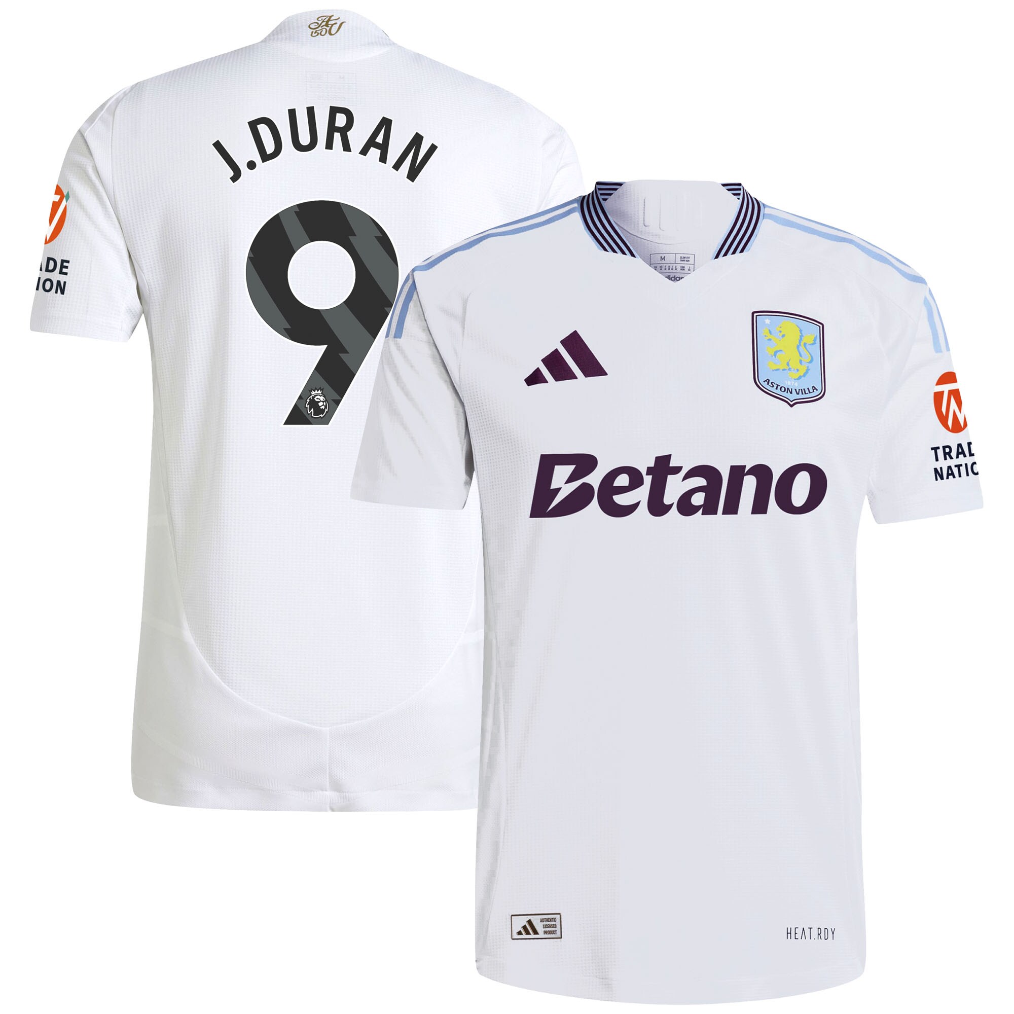 aston villa adidas away authentic shirt 2024-25 with j.duran 9 printing Collection | Aston Villa Jerseys for True Fans