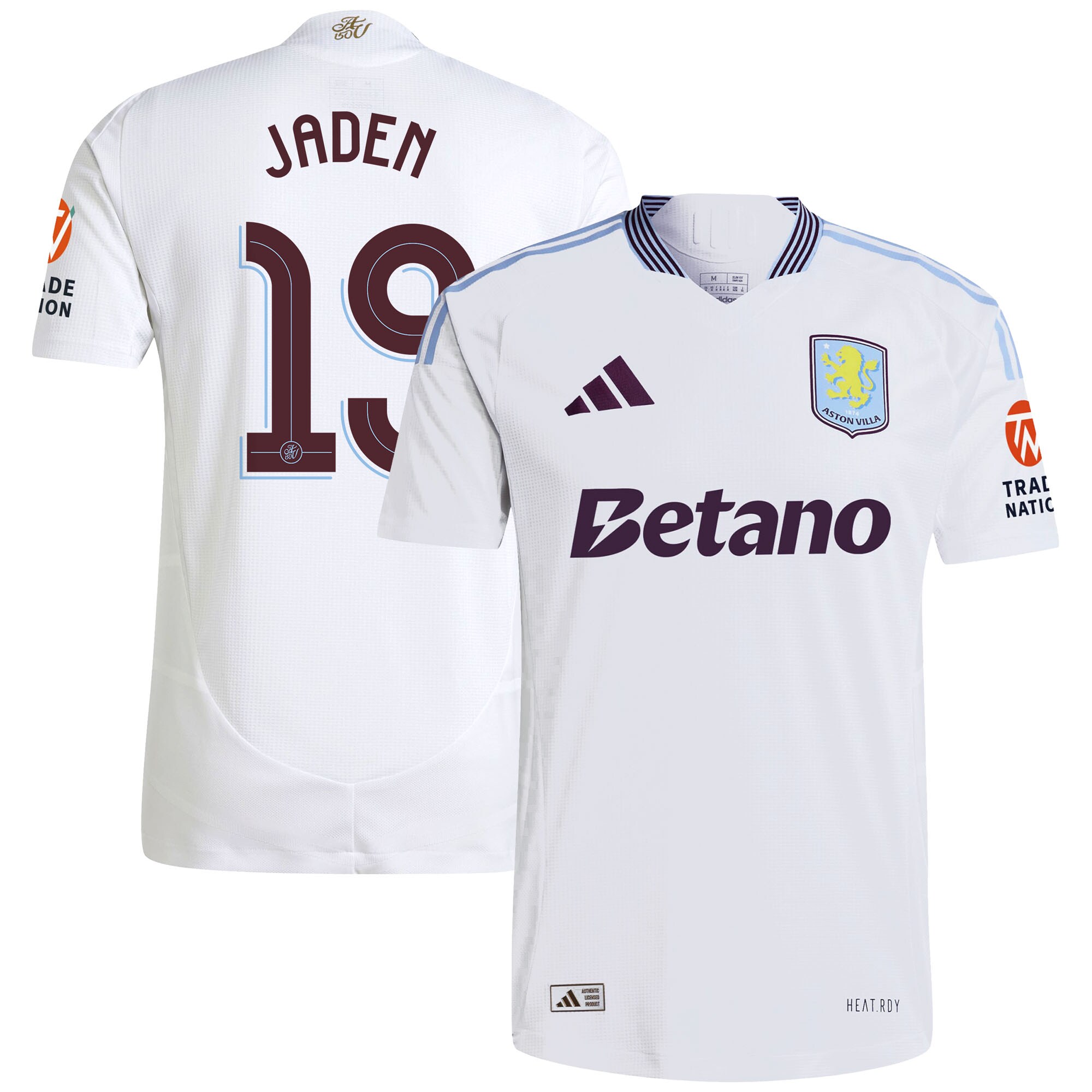 aston villa adidas away authentic shirt 2024-25 with jaden 19 cup printing Collection | Aston Villa Jerseys for True Fans