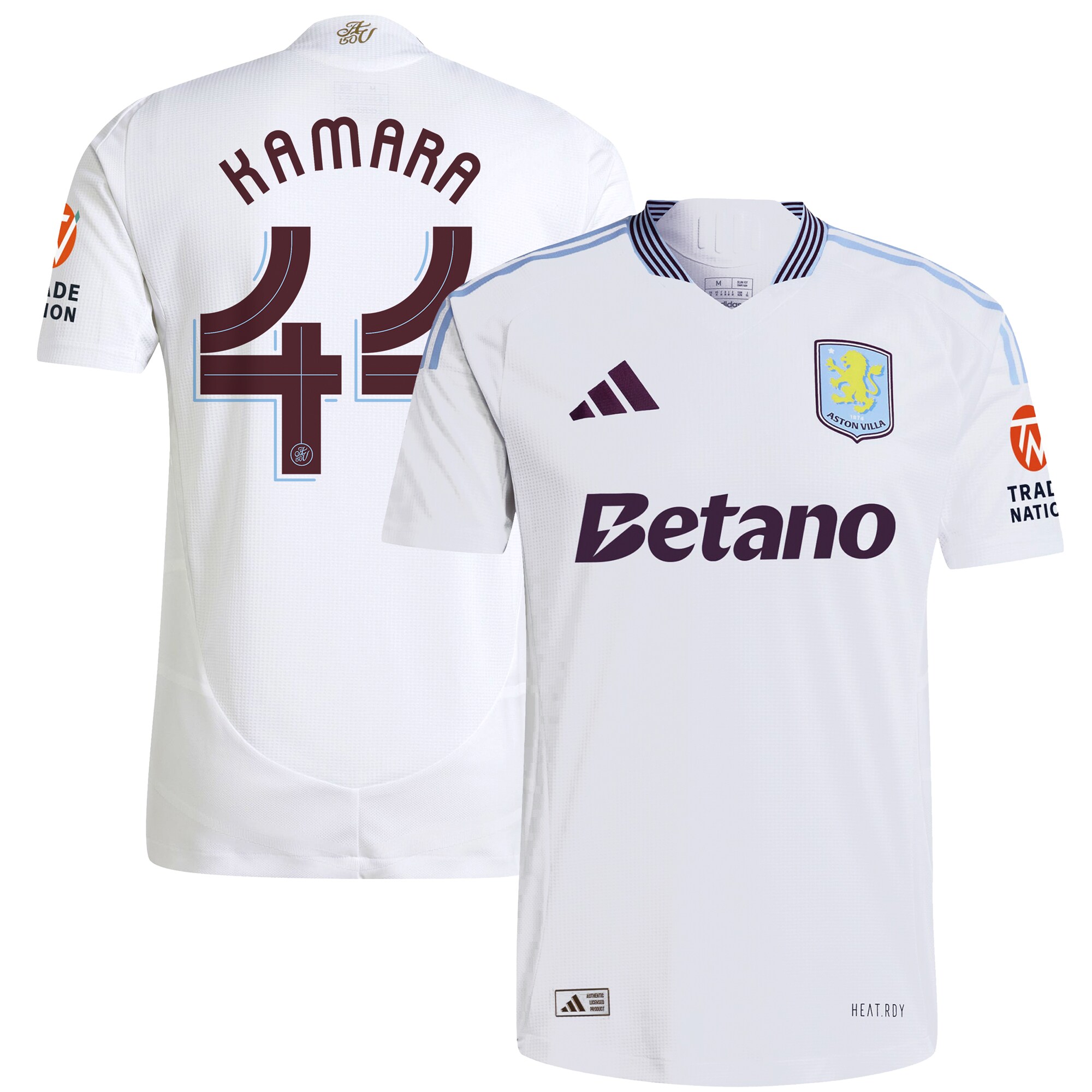 aston villa adidas away authentic shirt 2024-25 with kamara 44 cup printing Collection | Aston Villa Jerseys for True Fans