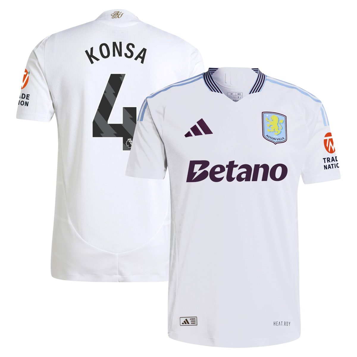 aston villa adidas away authentic shirt 2024-25 with konsa 4 printing Collection | Aston Villa Jerseys for True Fans