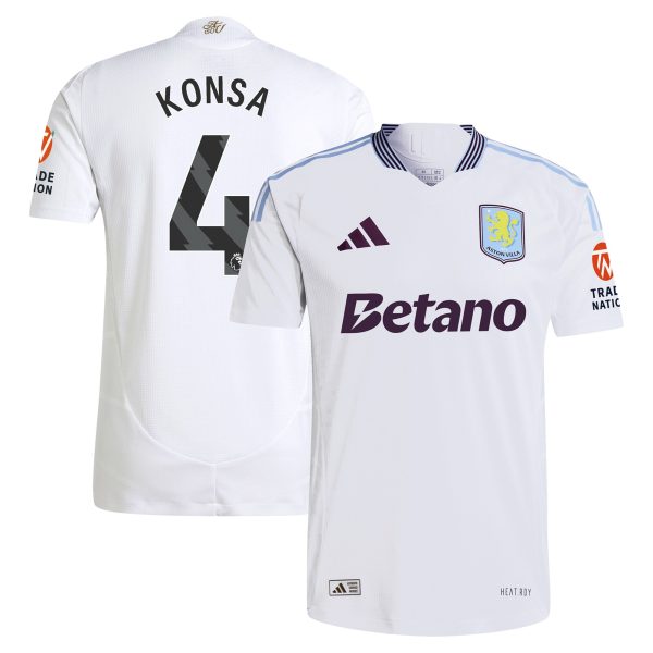 aston villa adidas away authentic shirt 2024-25 with konsa 4 printing Collection | Aston Villa Jerseys for True Fans