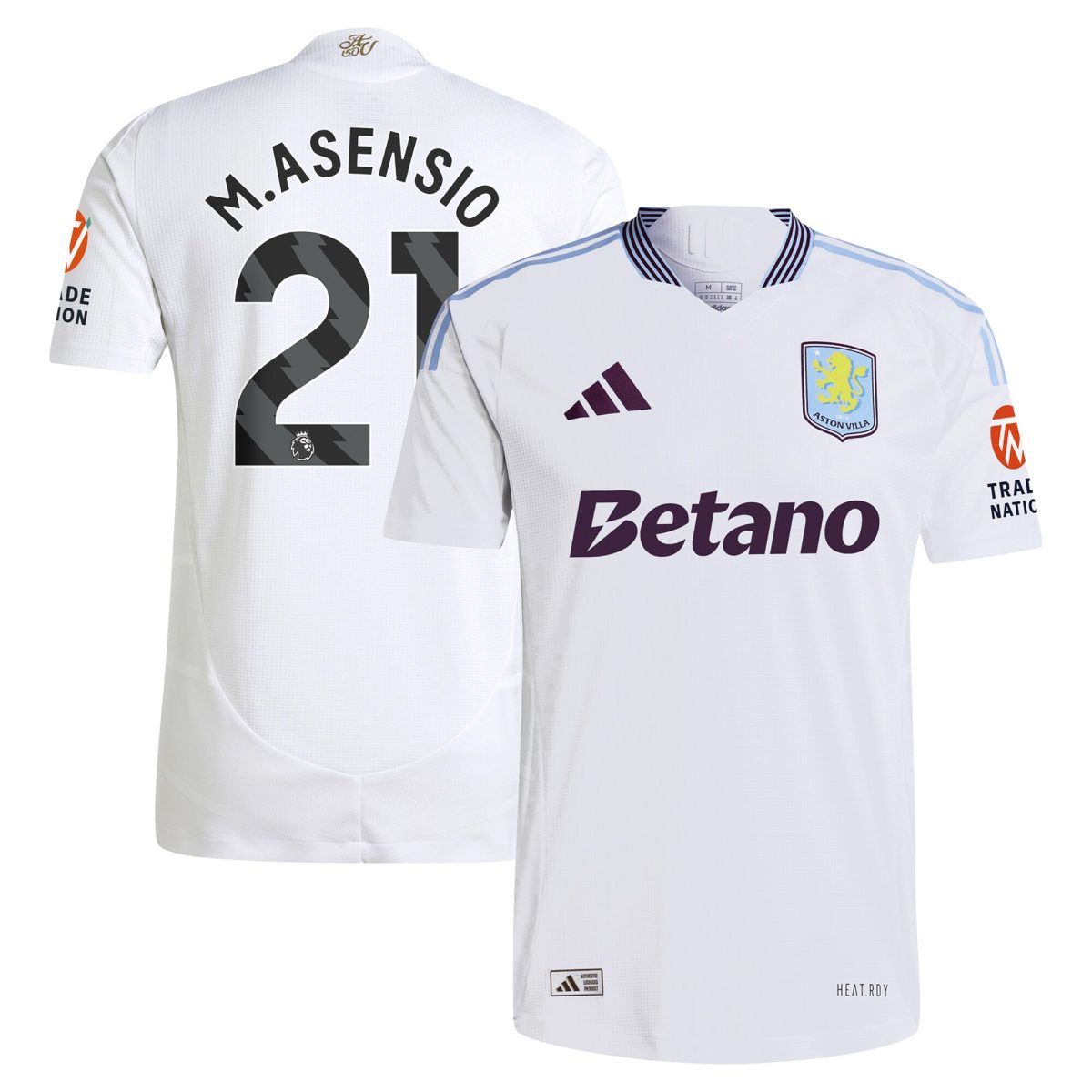 aston villa adidas away authentic shirt 2024-25 with m.asensio 21 printing Collection | Aston Villa Jerseys for True Fans