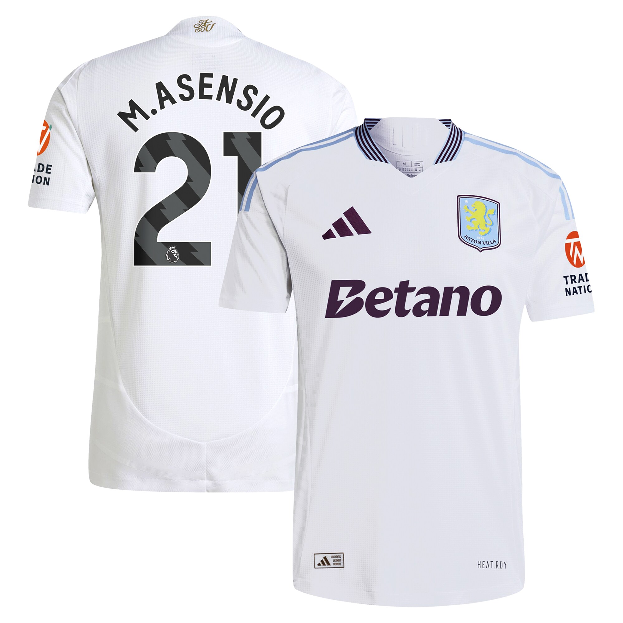 aston villa adidas away authentic shirt 2024-25 with m.asensio 21 printing Collection | Aston Villa Jerseys for True Fans
