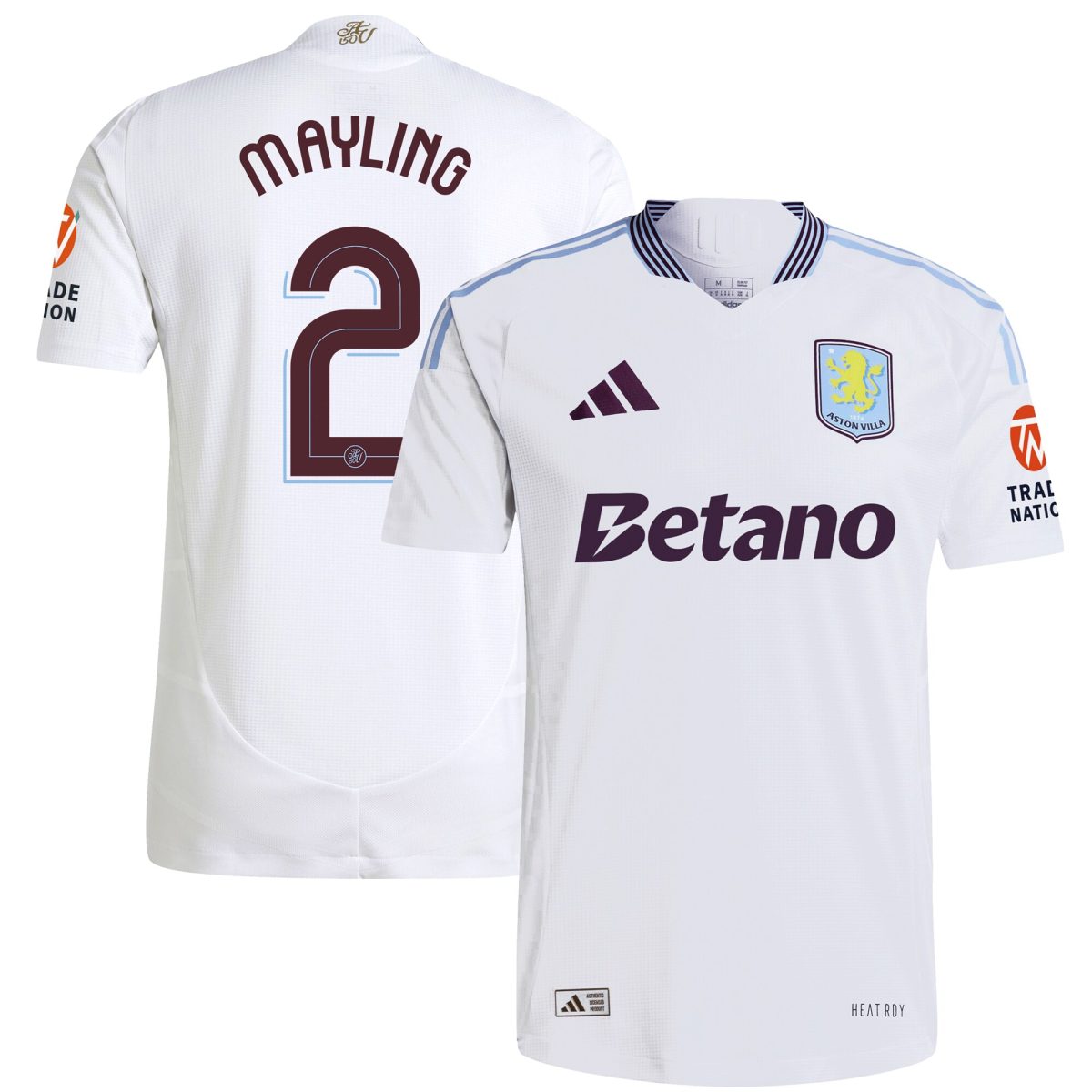 aston villa adidas away authentic shirt 2024-25 with mayling 2 cup printing Collection | Aston Villa Jerseys for True Fans