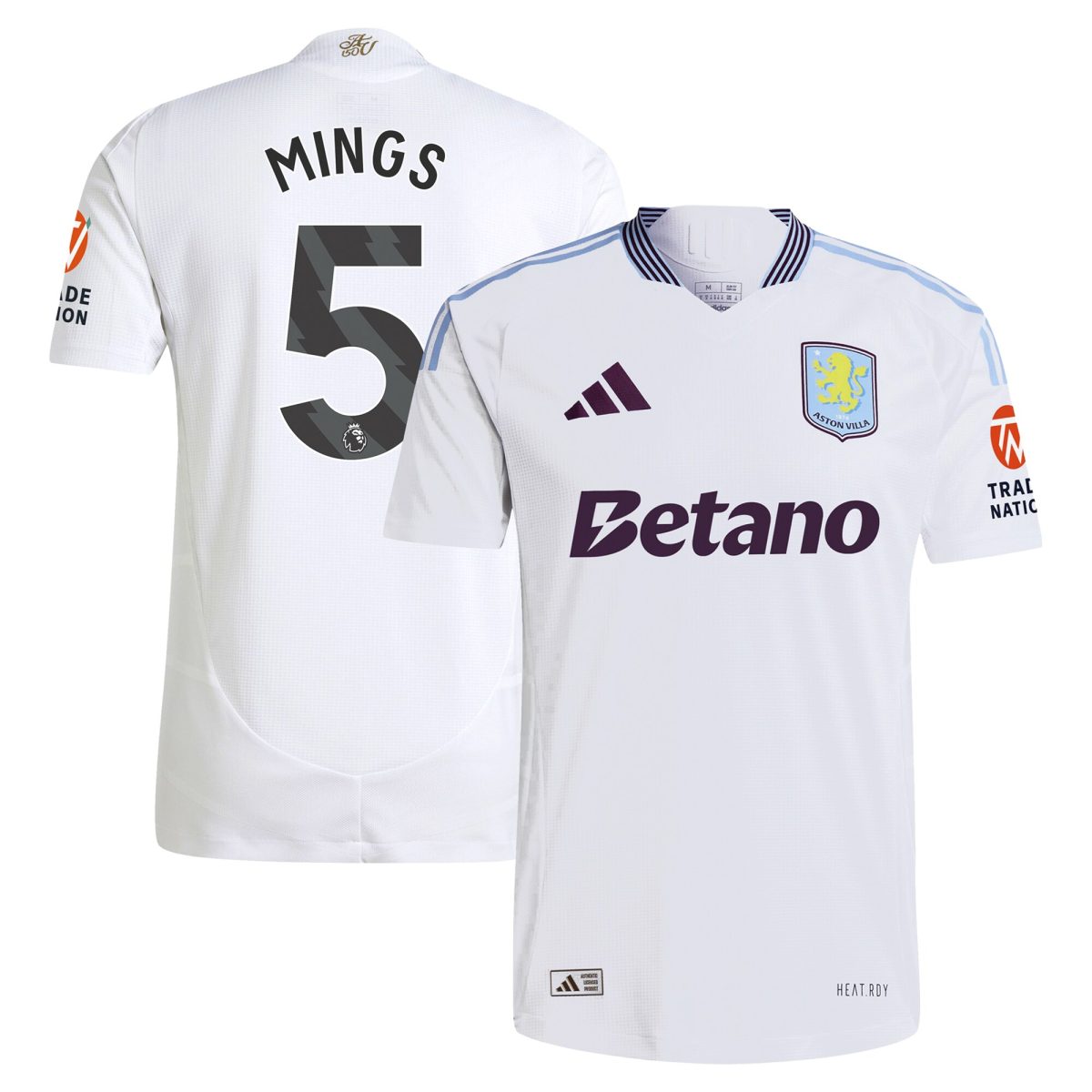 aston villa adidas away authentic shirt 2024-25 with mings 5 printing Collection | Aston Villa Jerseys for True Fans
