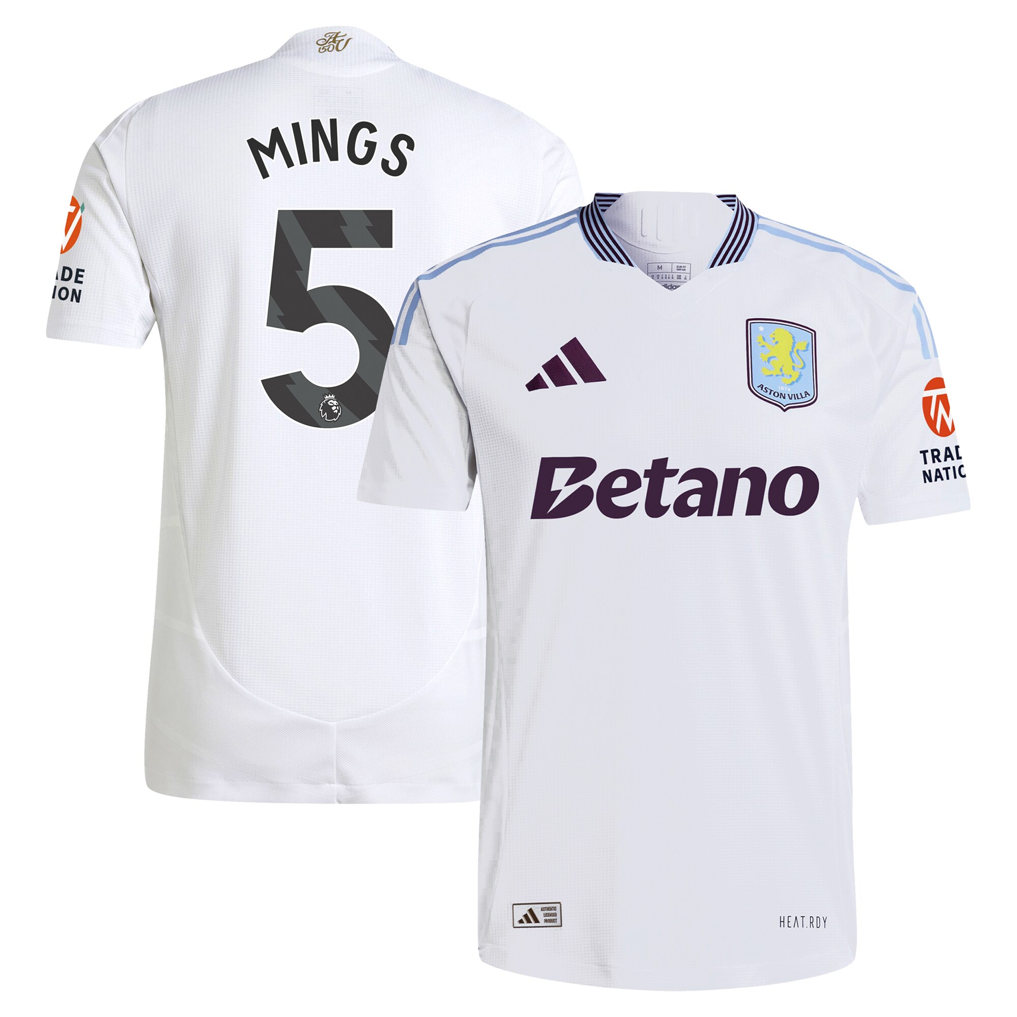 aston villa adidas away authentic shirt 2024-25 with mings 5 printing Collection | Aston Villa Jerseys for True Fans