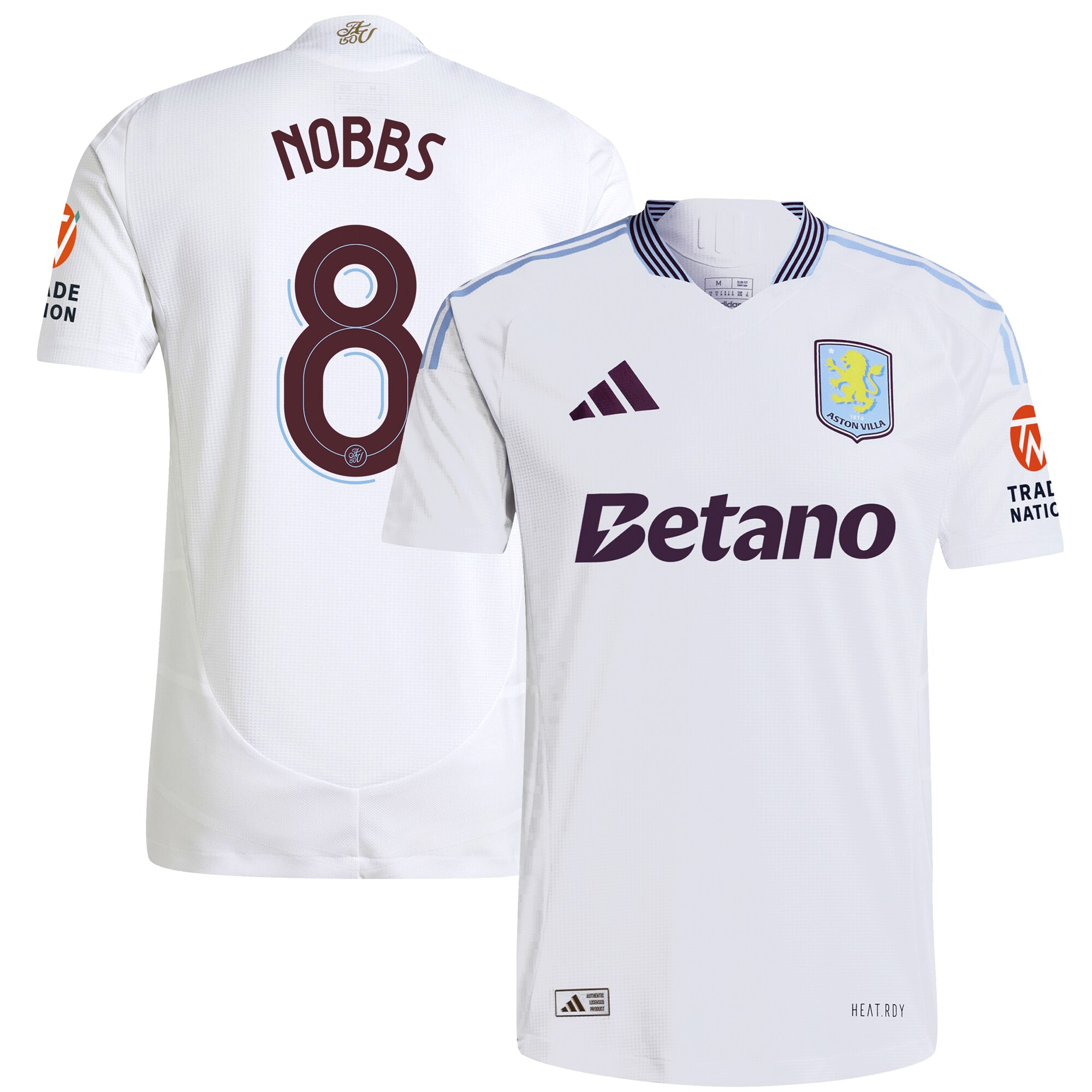 aston villa adidas away authentic shirt 2024-25 with nobbs 8 cup printing Collection | Aston Villa Jerseys for True Fans
