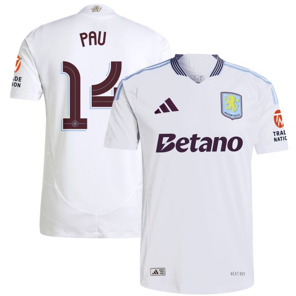 aston villa adidas away authentic shirt 2024-25 with pau 14 cup printing Collection | Aston Villa Jerseys for True Fans