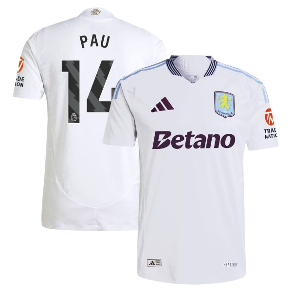 aston villa adidas away authentic shirt 2024-25 with pau 14 printing Collection | Aston Villa Jerseys for True Fans