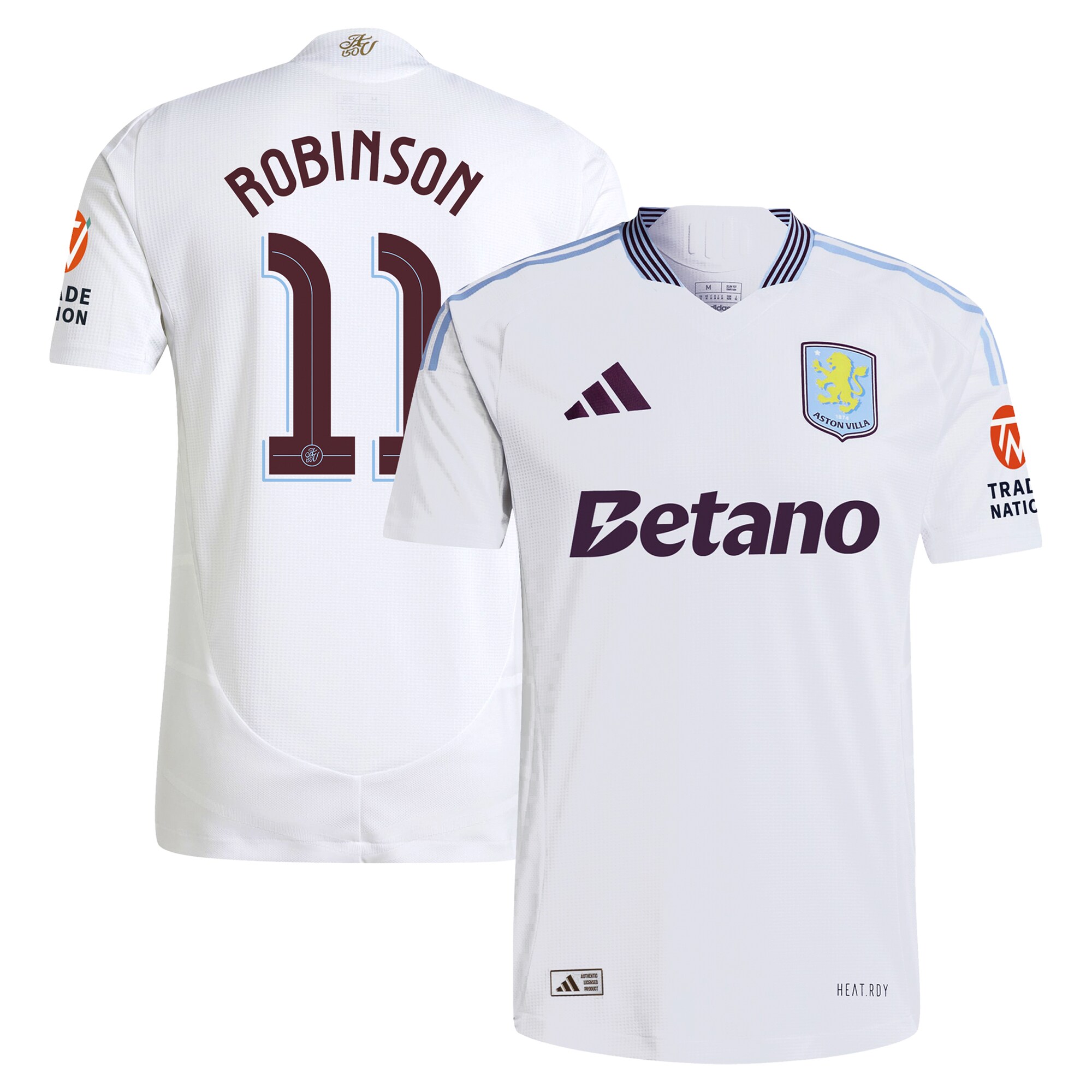 aston villa adidas away authentic shirt 2024-25 with robinson 11 cup printing Collection | Aston Villa Jerseys for True Fans