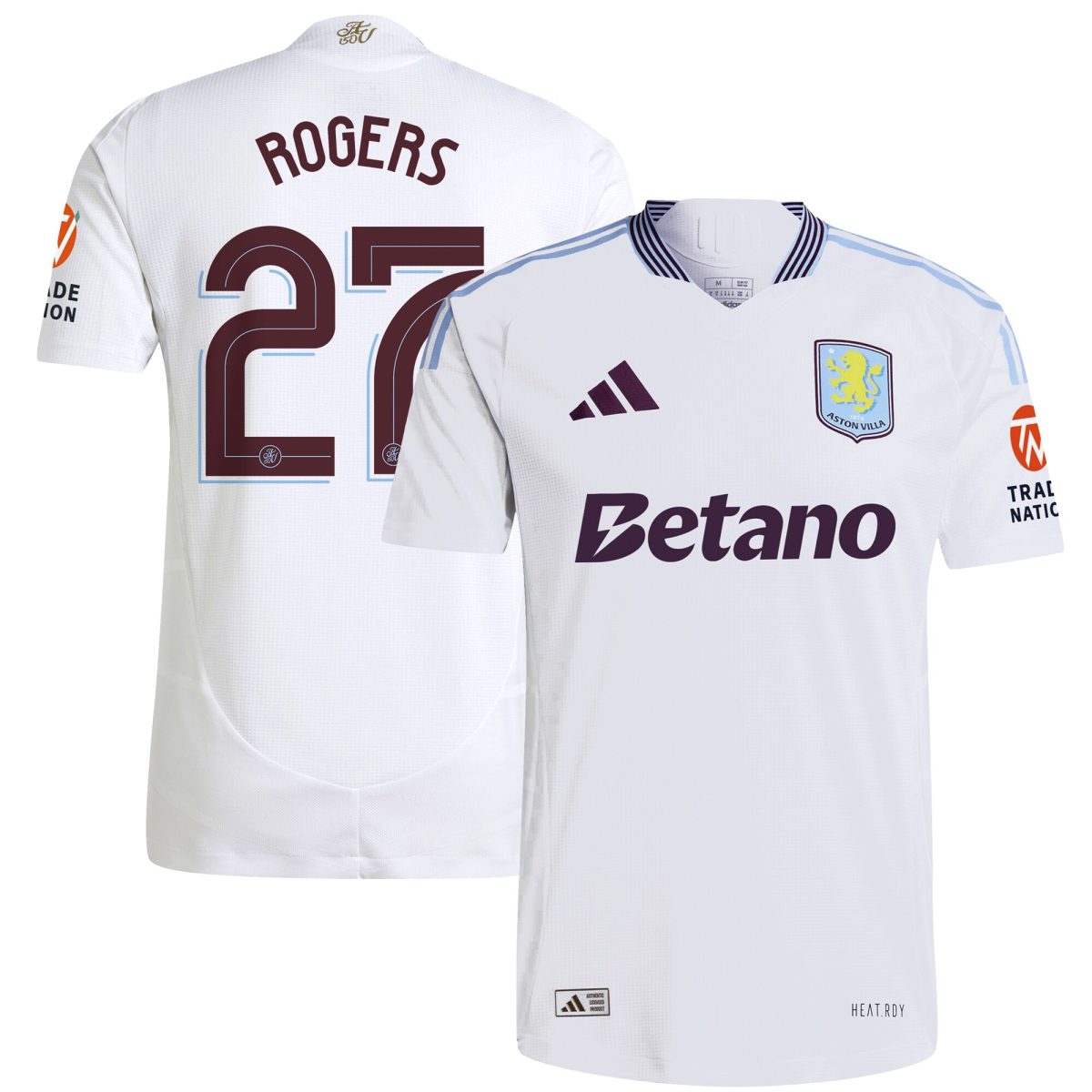 aston villa adidas away authentic shirt 2024-25 with rogers 27 cup printing Collection | Aston Villa Jerseys for True Fans