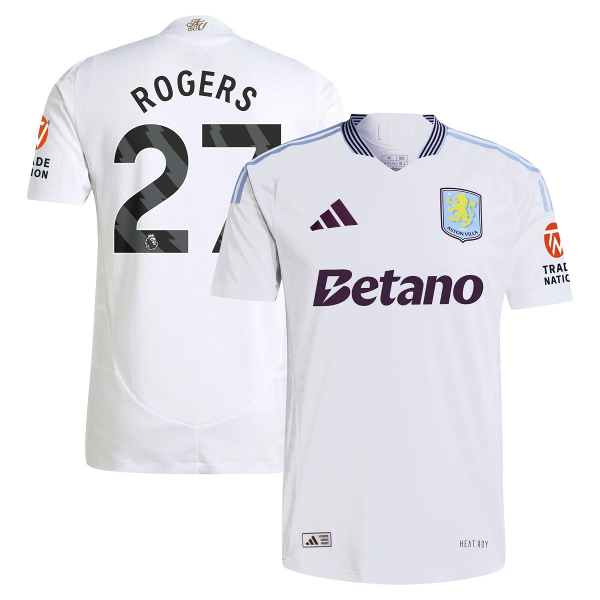 aston villa adidas away authentic shirt 2024-25 with rogers 27 printing Collection | Aston Villa Jerseys for True Fans