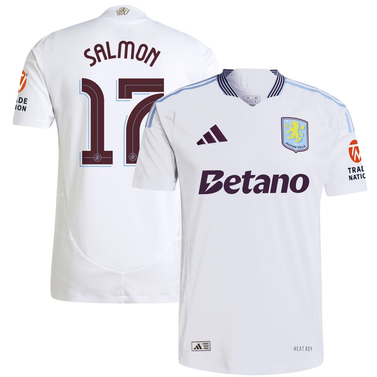 aston villa adidas away authentic shirt 2024-25 with salmon 17 cup printing Collection | Aston Villa Jerseys for True Fans