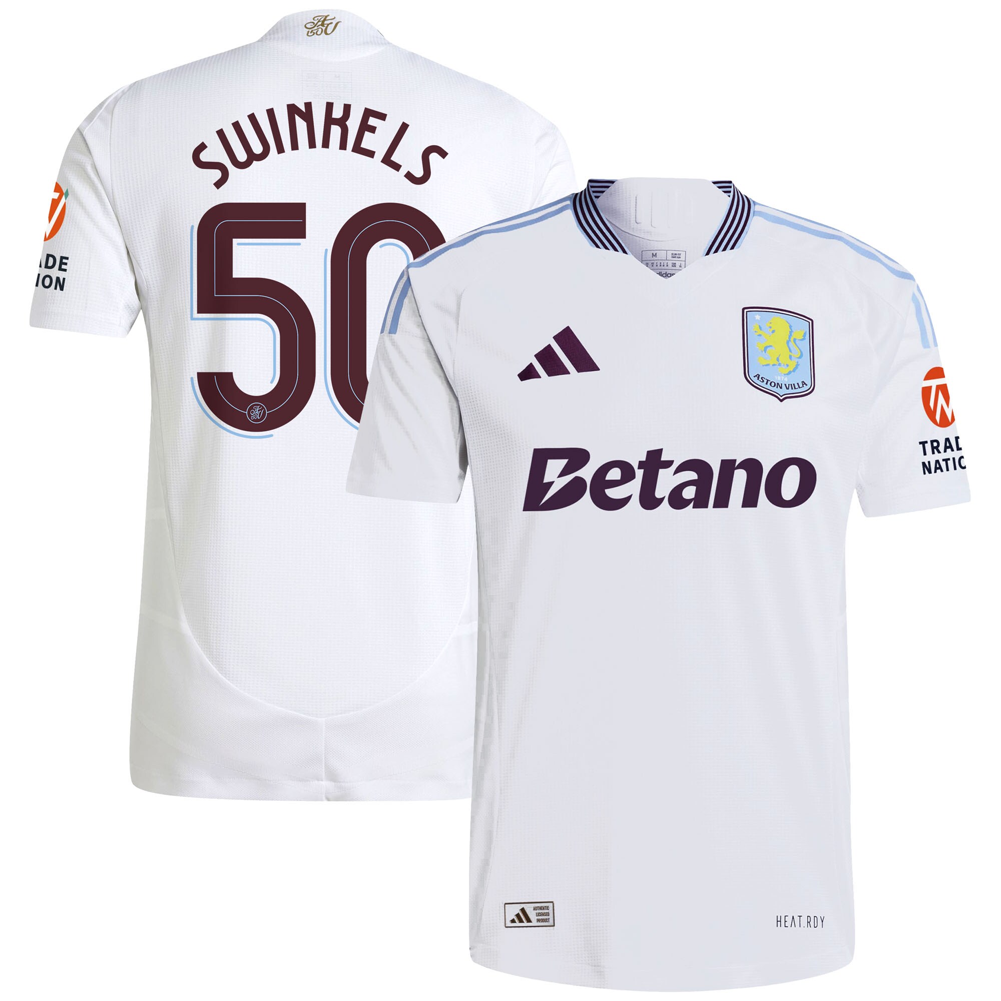 aston villa adidas away authentic shirt 2024-25 with swinkels 50 cup printing Collection | Aston Villa Jerseys for True Fans