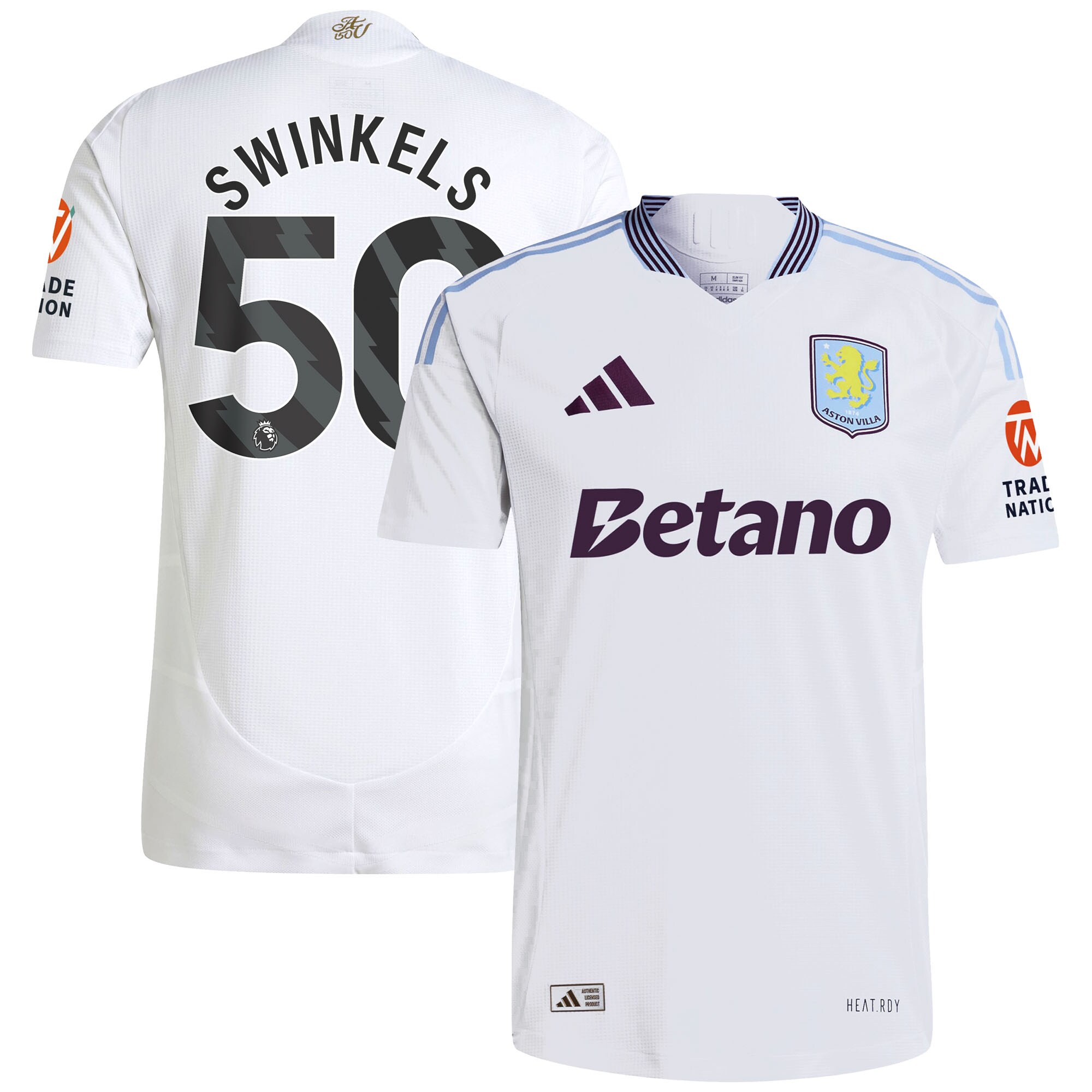 aston villa adidas away authentic shirt 2024-25 with swinkels 50 printing Collection | Aston Villa Jerseys for True Fans