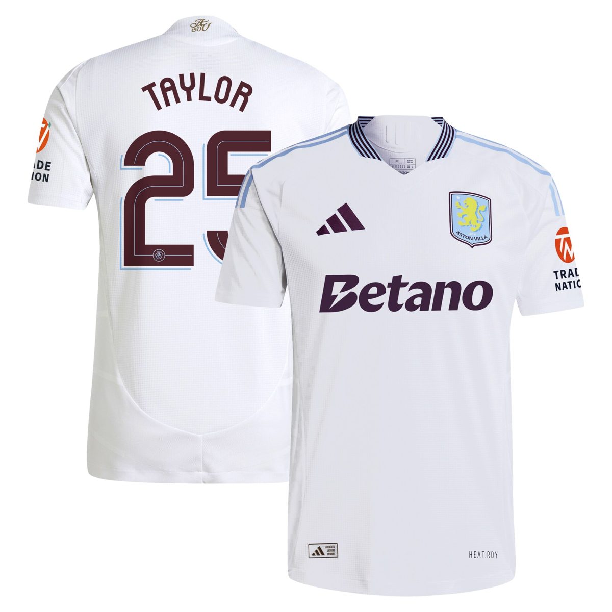 aston villa adidas away authentic shirt 2024-25 with taylor 25 cup printing Collection | Aston Villa Jerseys for True Fans
