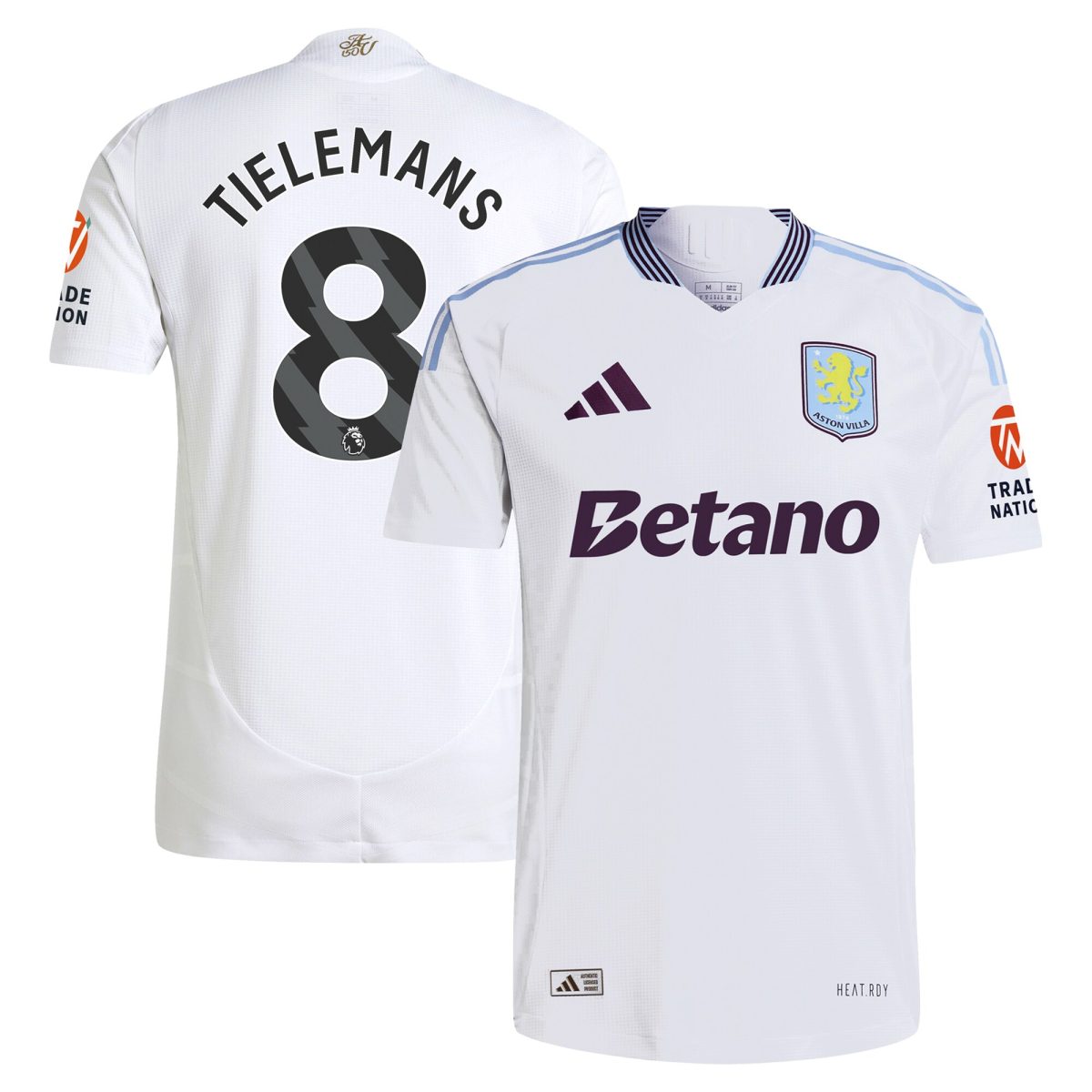 aston villa adidas away authentic shirt 2024-25 with tielemans 8 printing Collection | Aston Villa Jerseys for True Fans