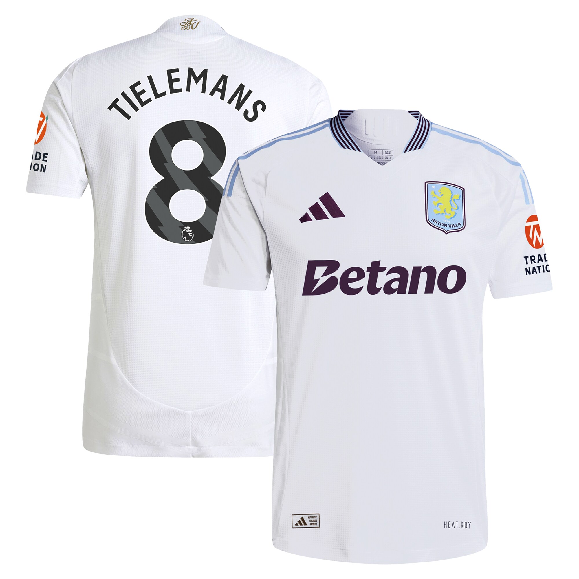aston villa adidas away authentic shirt 2024-25 with tielemans 8 printing Collection | Aston Villa Jerseys for True Fans