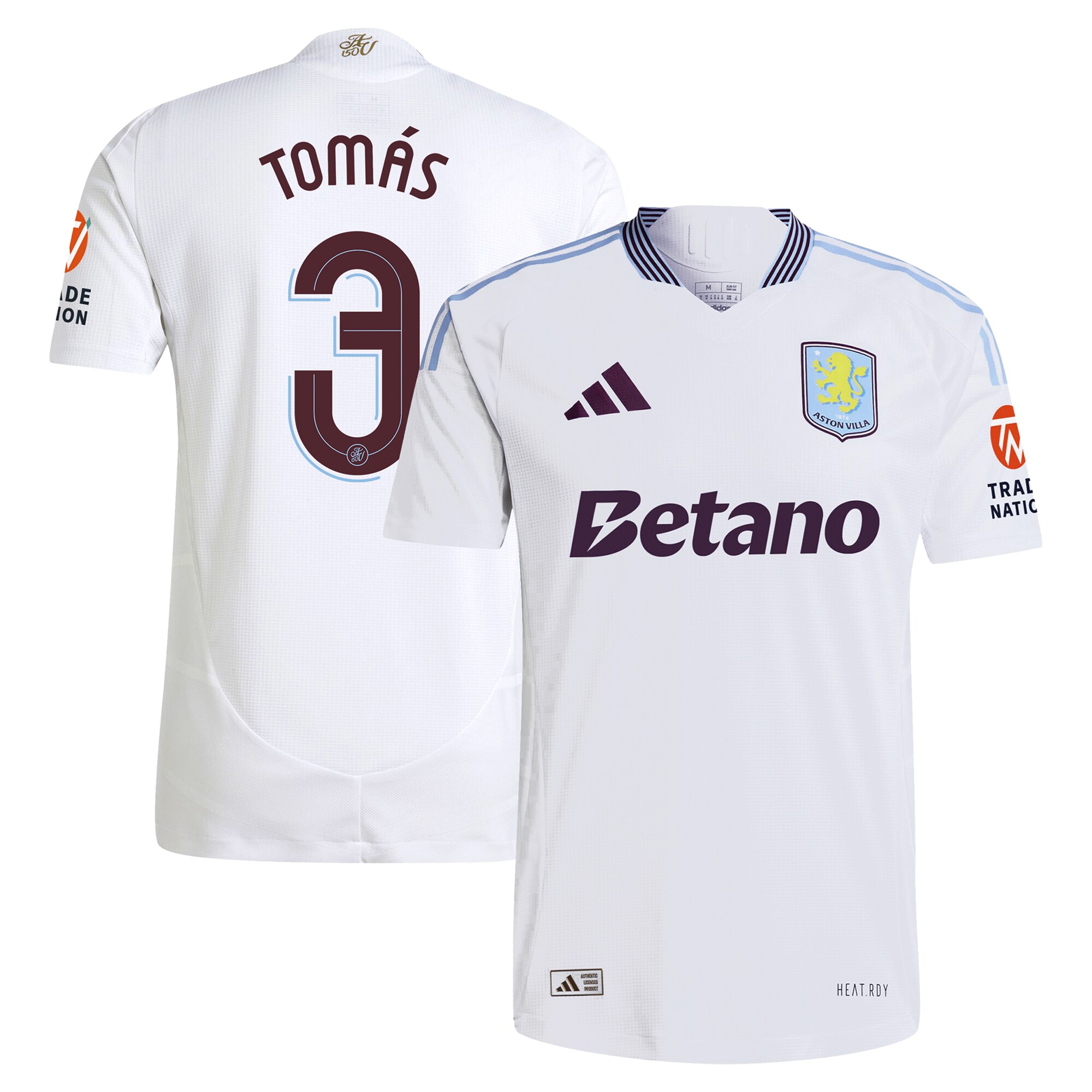 aston villa adidas away authentic shirt 2024-25 with tomás 3 cup printing Collection | Aston Villa Jerseys for True Fans